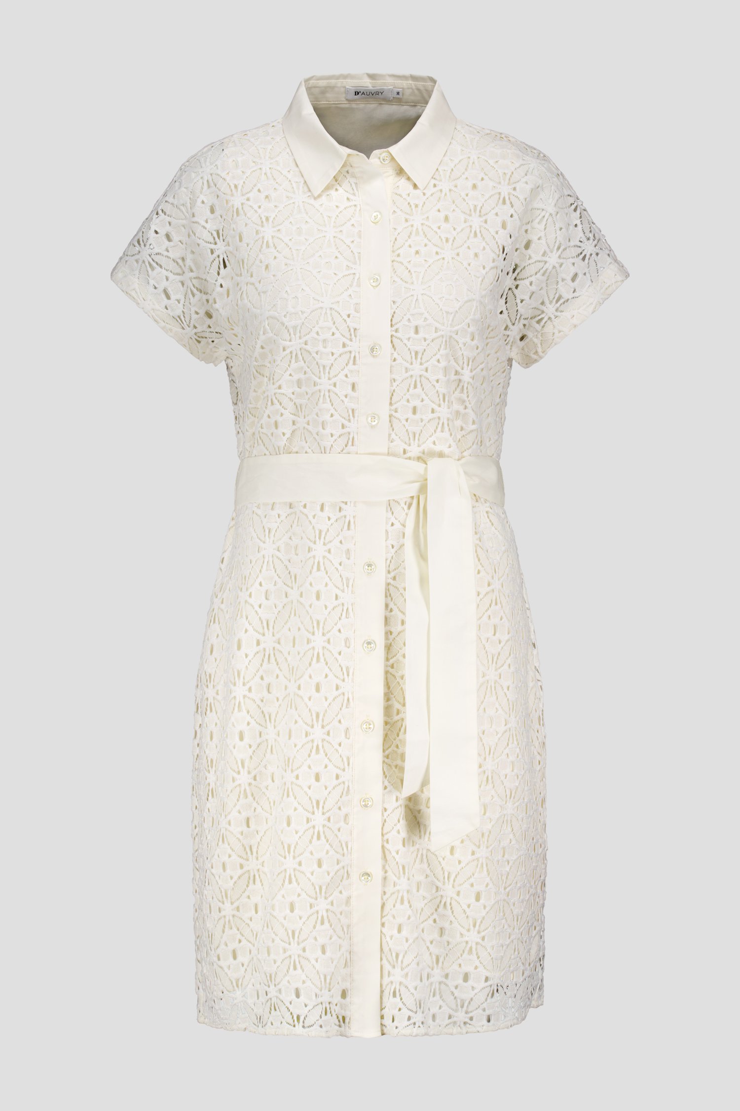 Ecru kleedje in broderie anglaise van D'Auvry voor Dames
