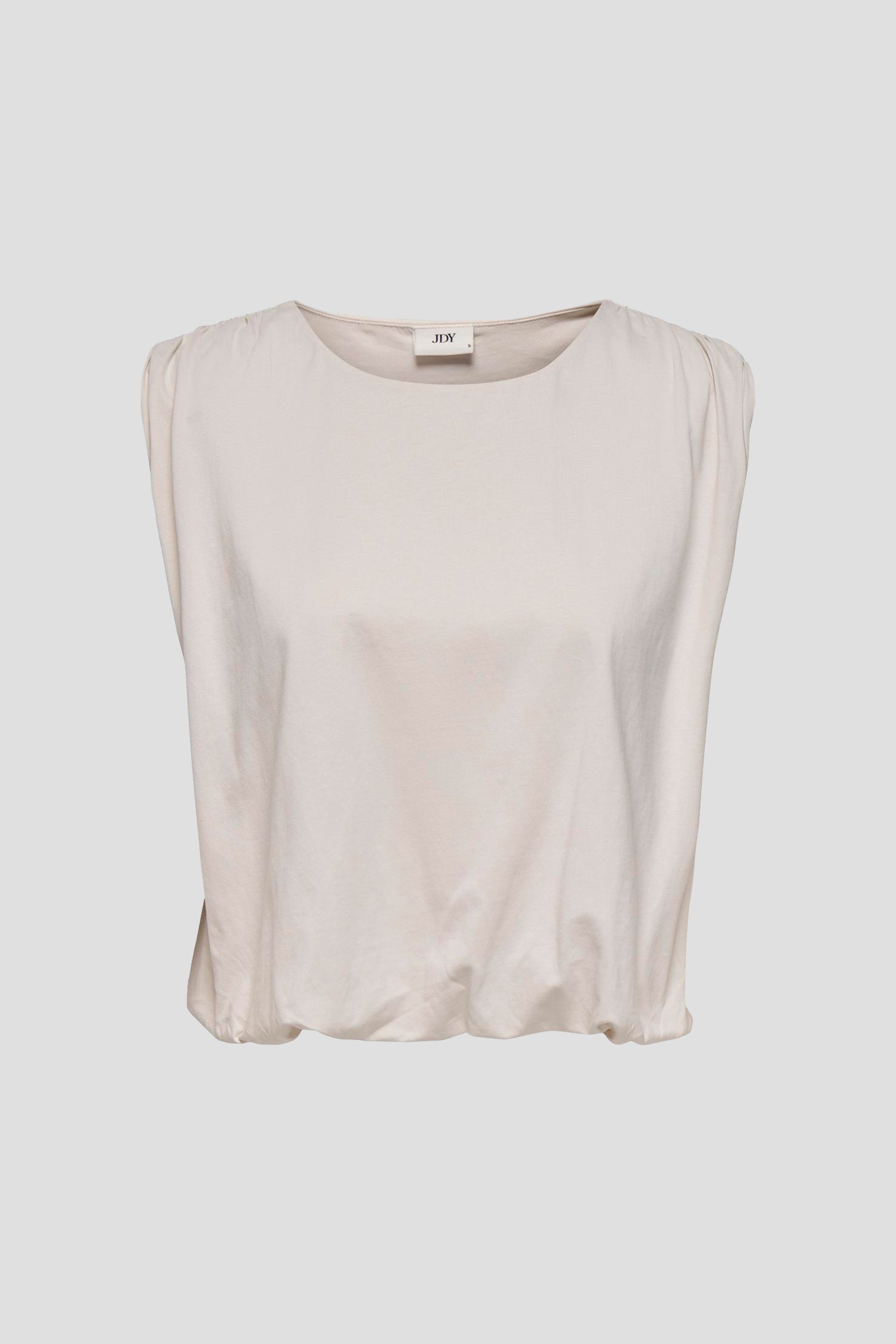 Ecru mouwloos T-shirt met elastische zoom van JDY voor Dames