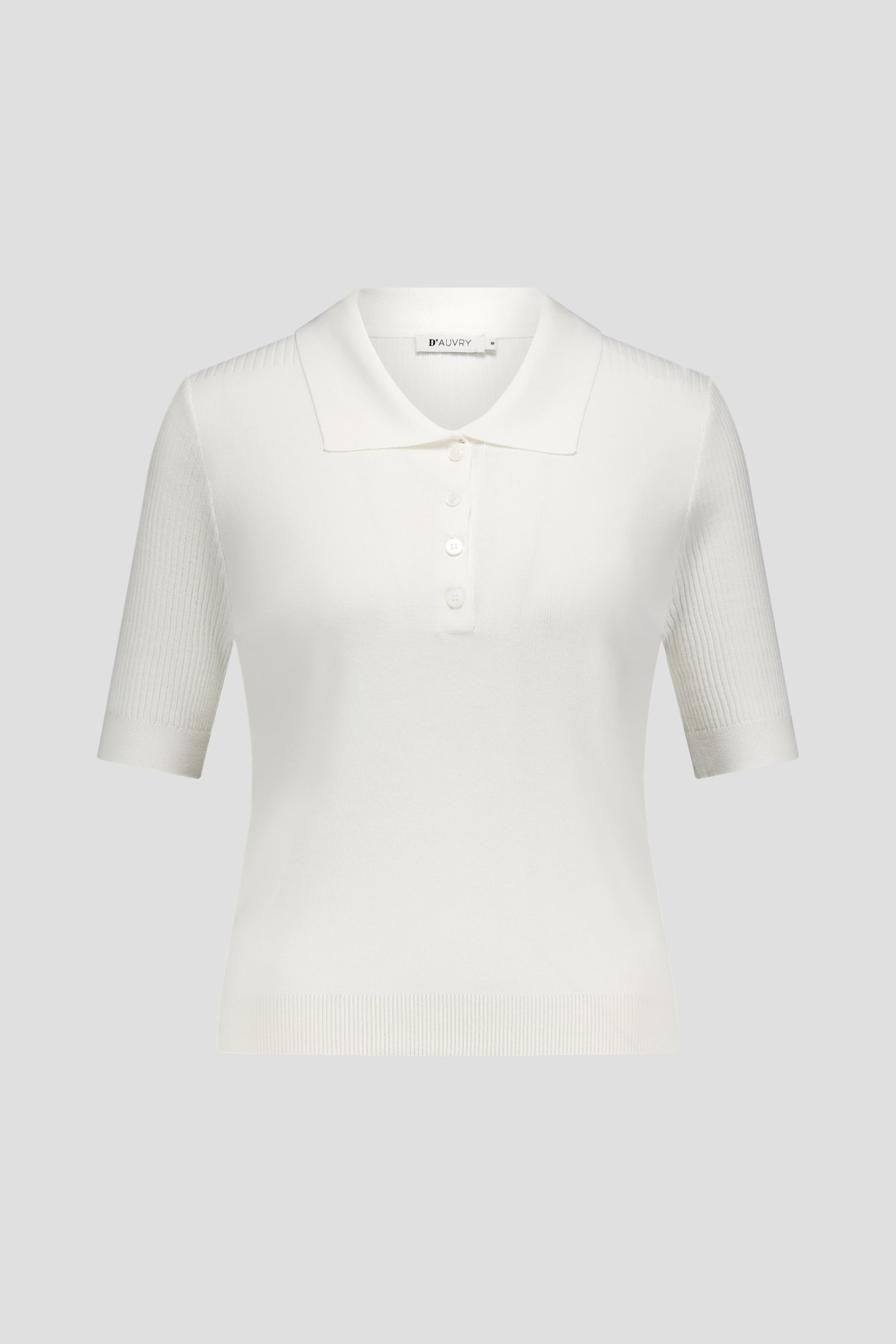 Ecru polo in fijn tricot van D'Auvry voor Dames