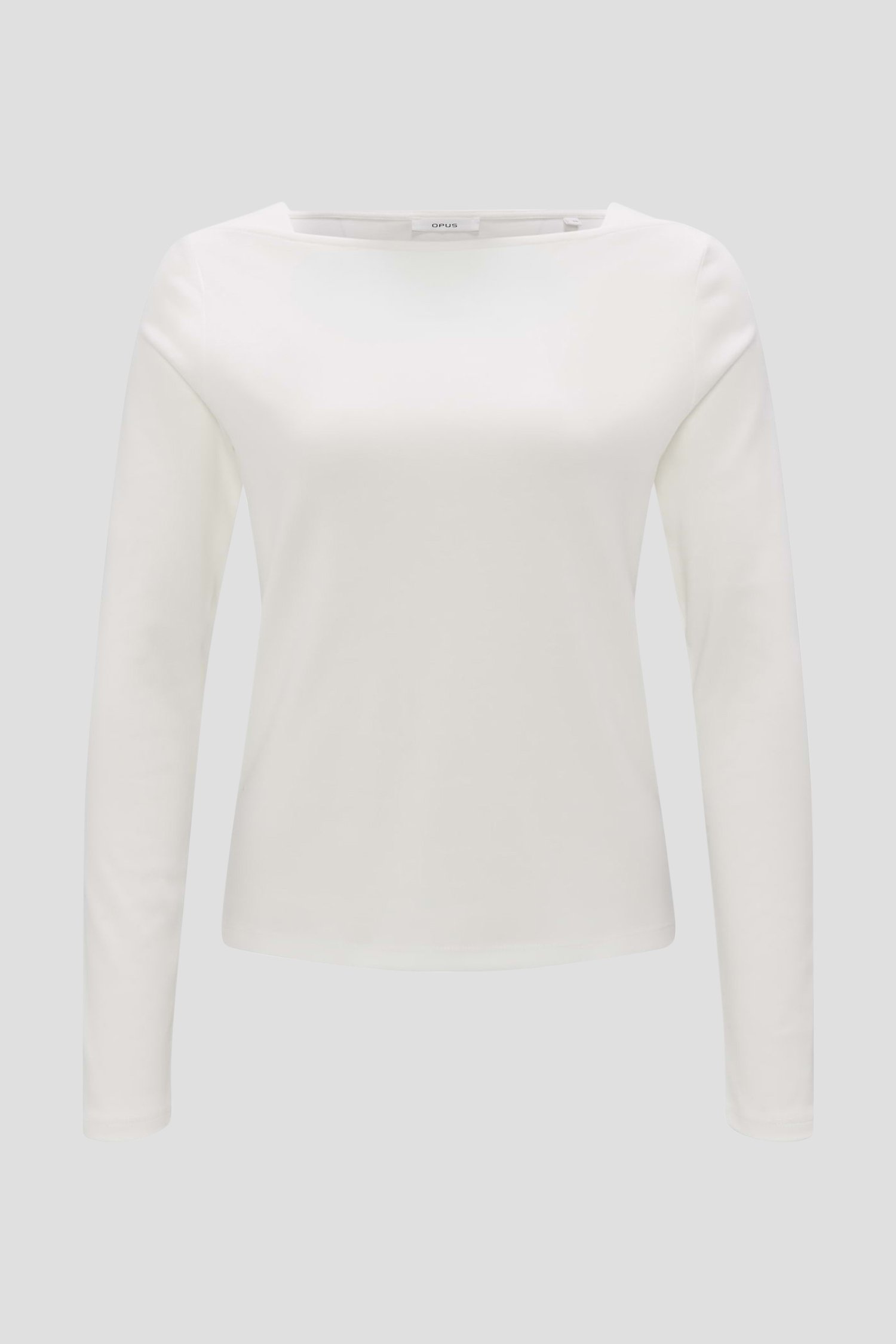 Ecru T-shirt met vierkante hals van Opus voor Dames