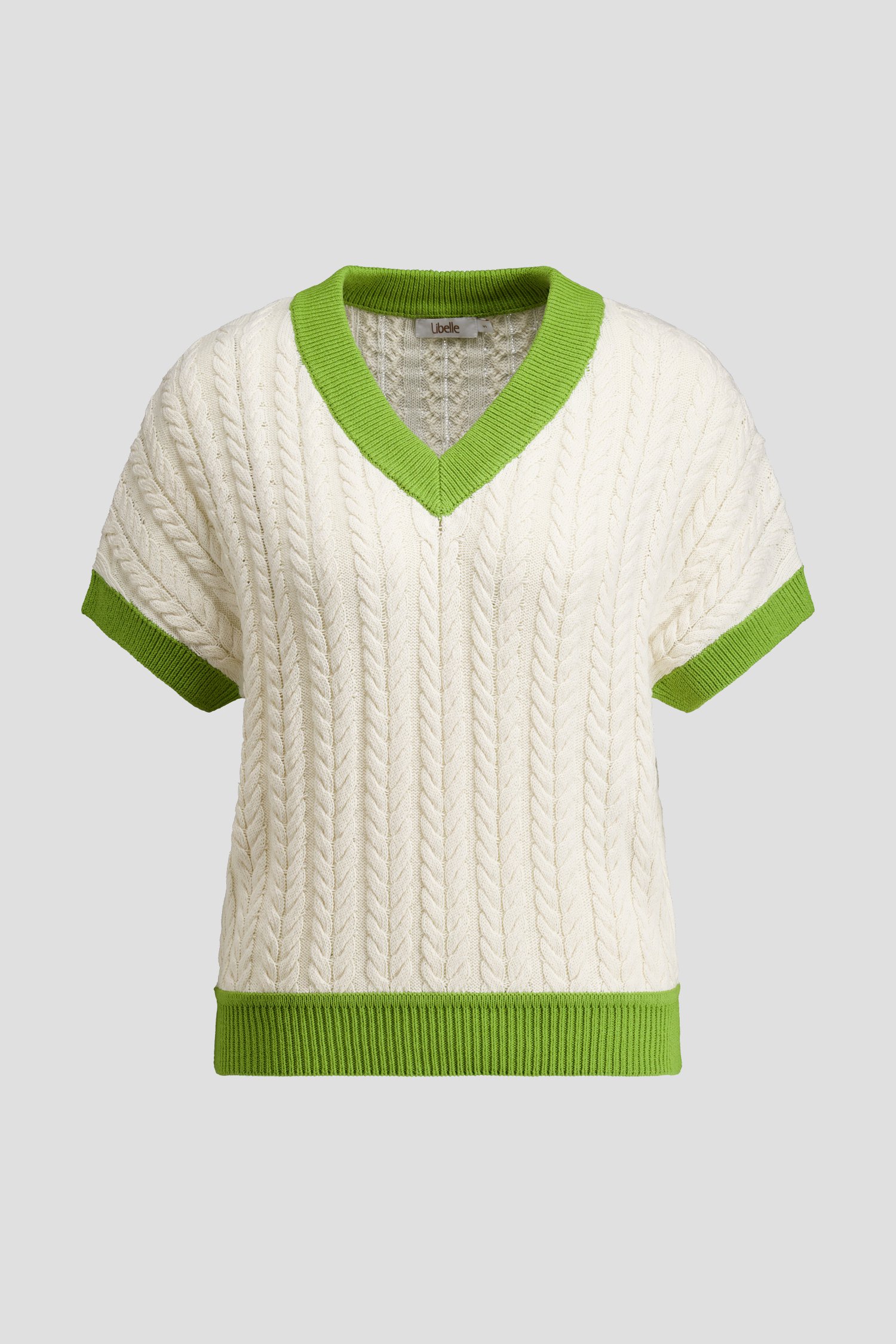 Productfoto 1 van Ecru top met kabelsteek door Libelle voor Dames