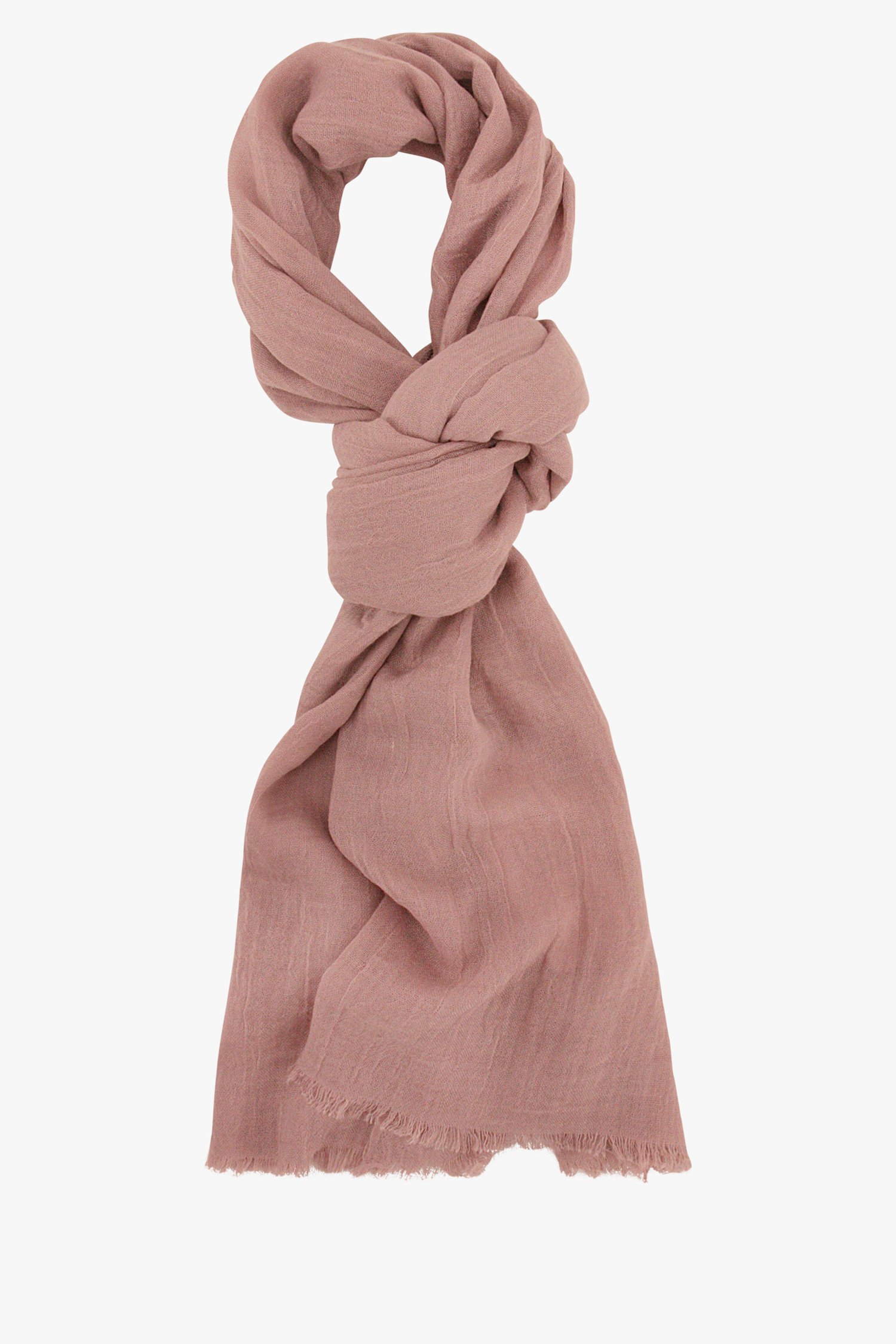 Effen sjaal in oudroze van Liberty Island voor Dames