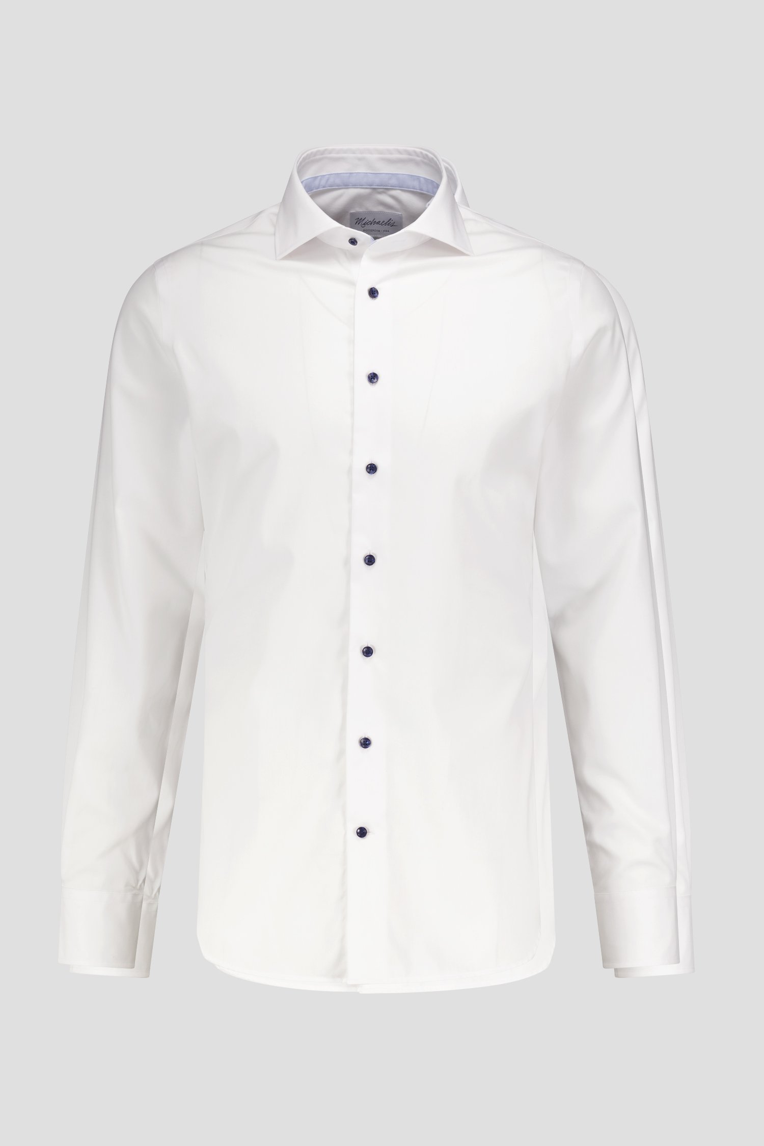 Effen wit hemd - Slim fit van Michaelis voor Heren
