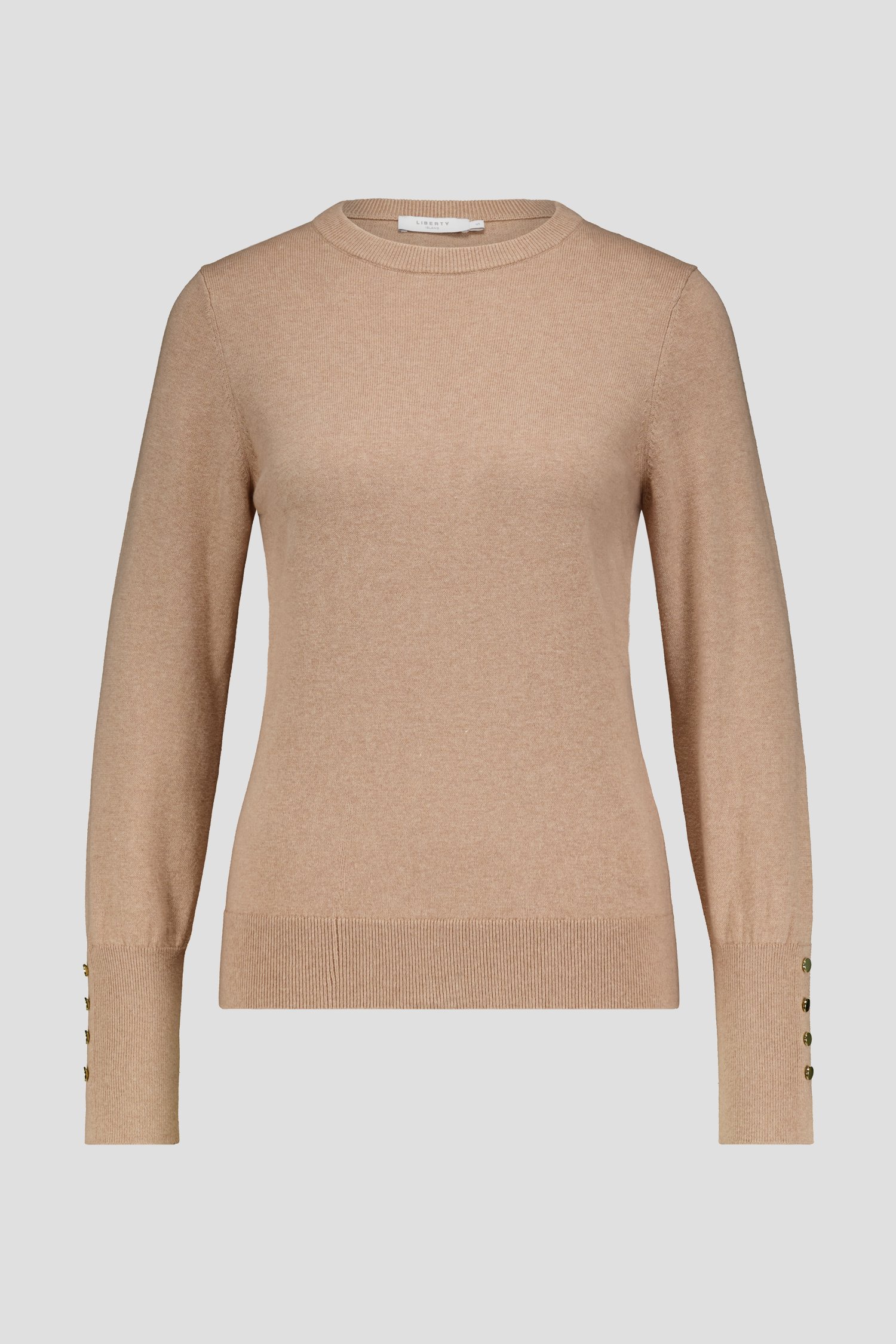 Fijn beige truitje met ronde hals van Liberty Island voor Dames