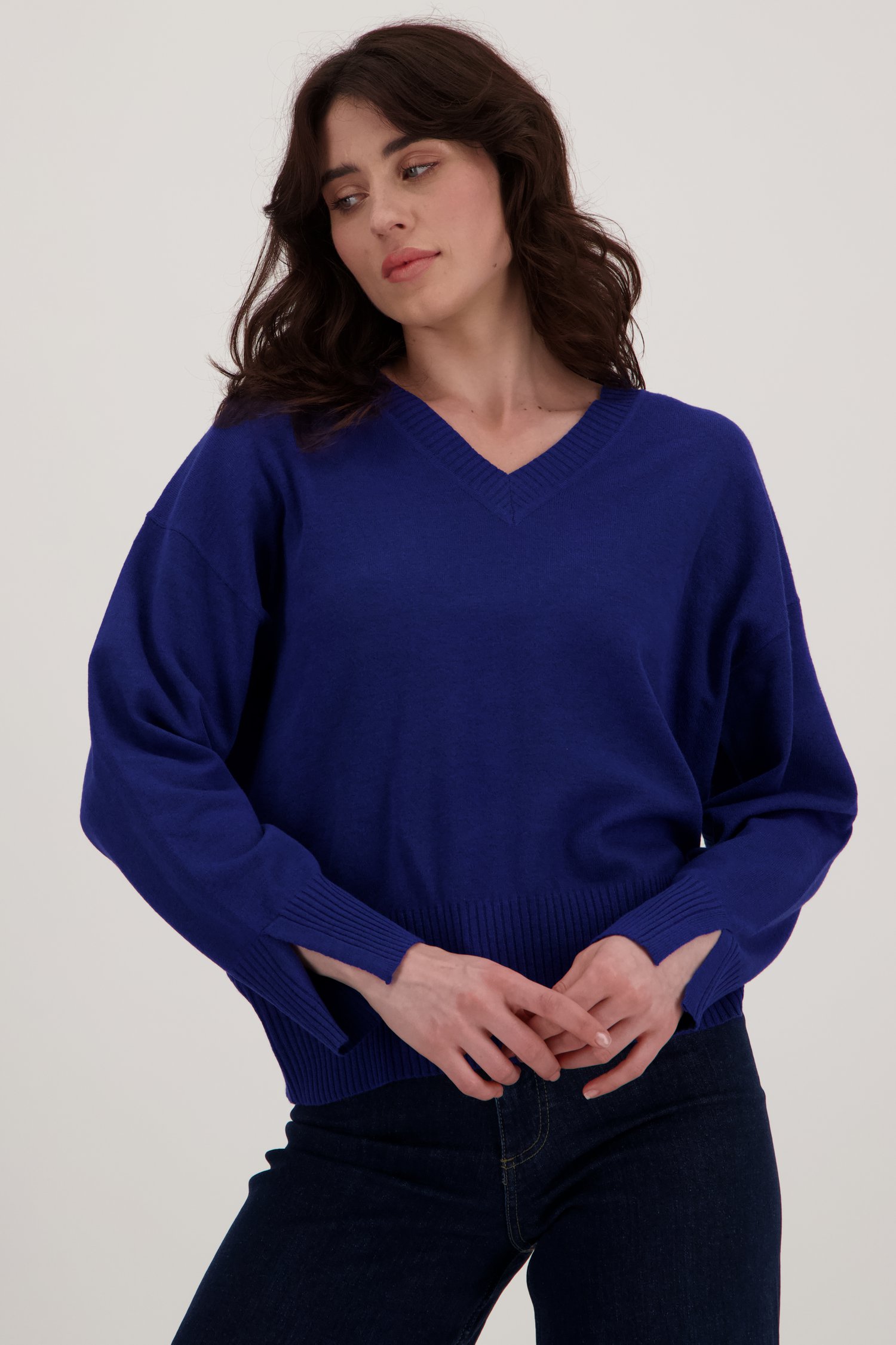 Fijn blauw truitje met V-hals van JDY voor Dames