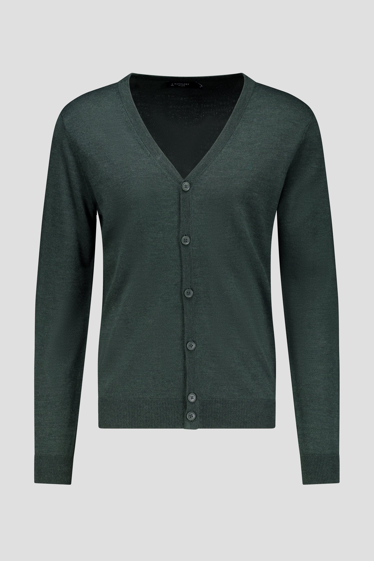 Productfoto 1 van Fijn gebreide groene cardigan door Dansaert Black voor Heren