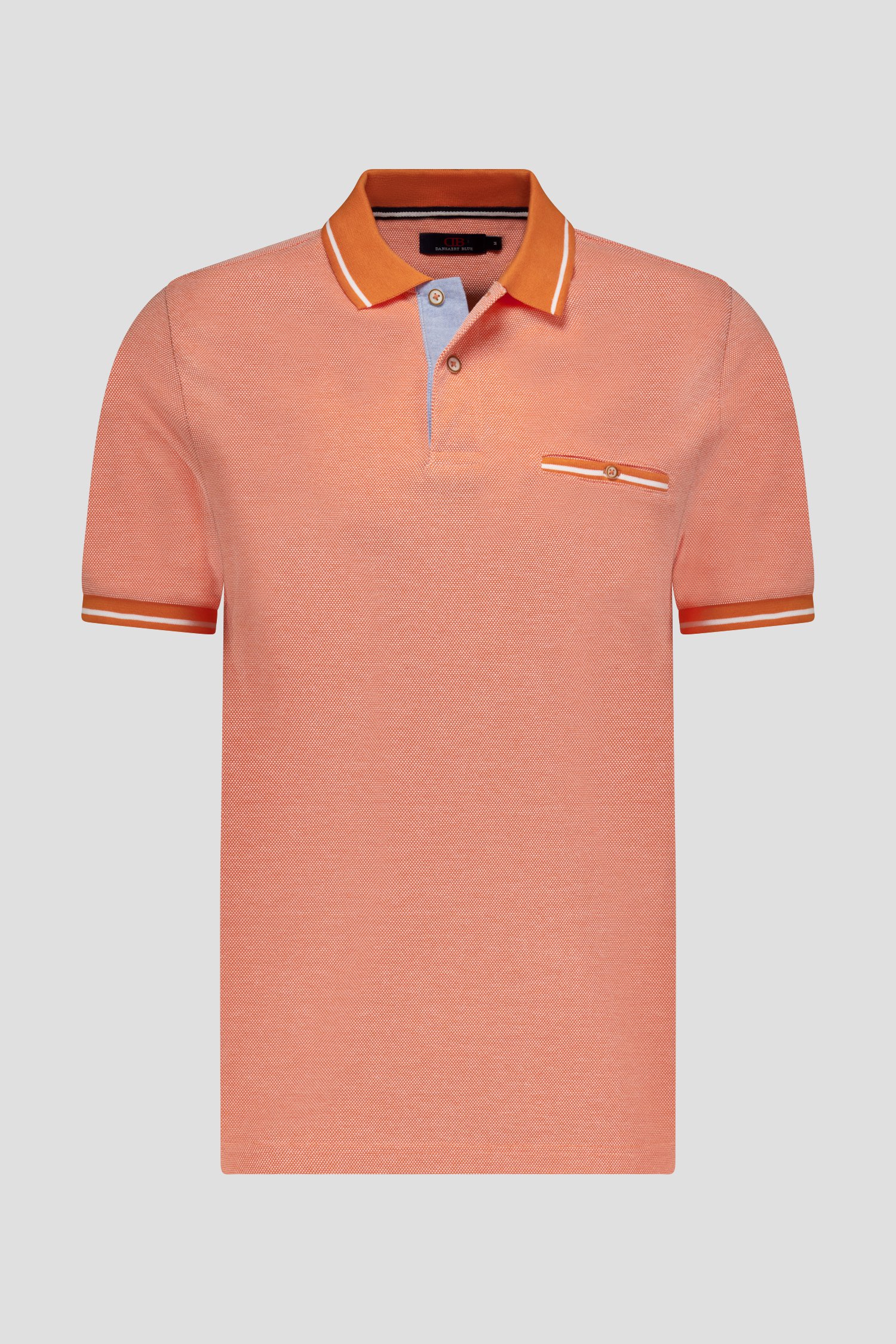 Fijn gestipte oranje polo van Dansaert Blue voor Heren