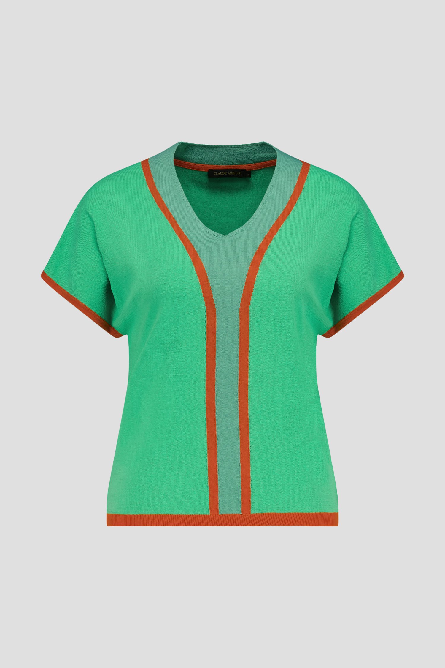 Fijn groen, tricot truitje van Claude Arielle voor Dames