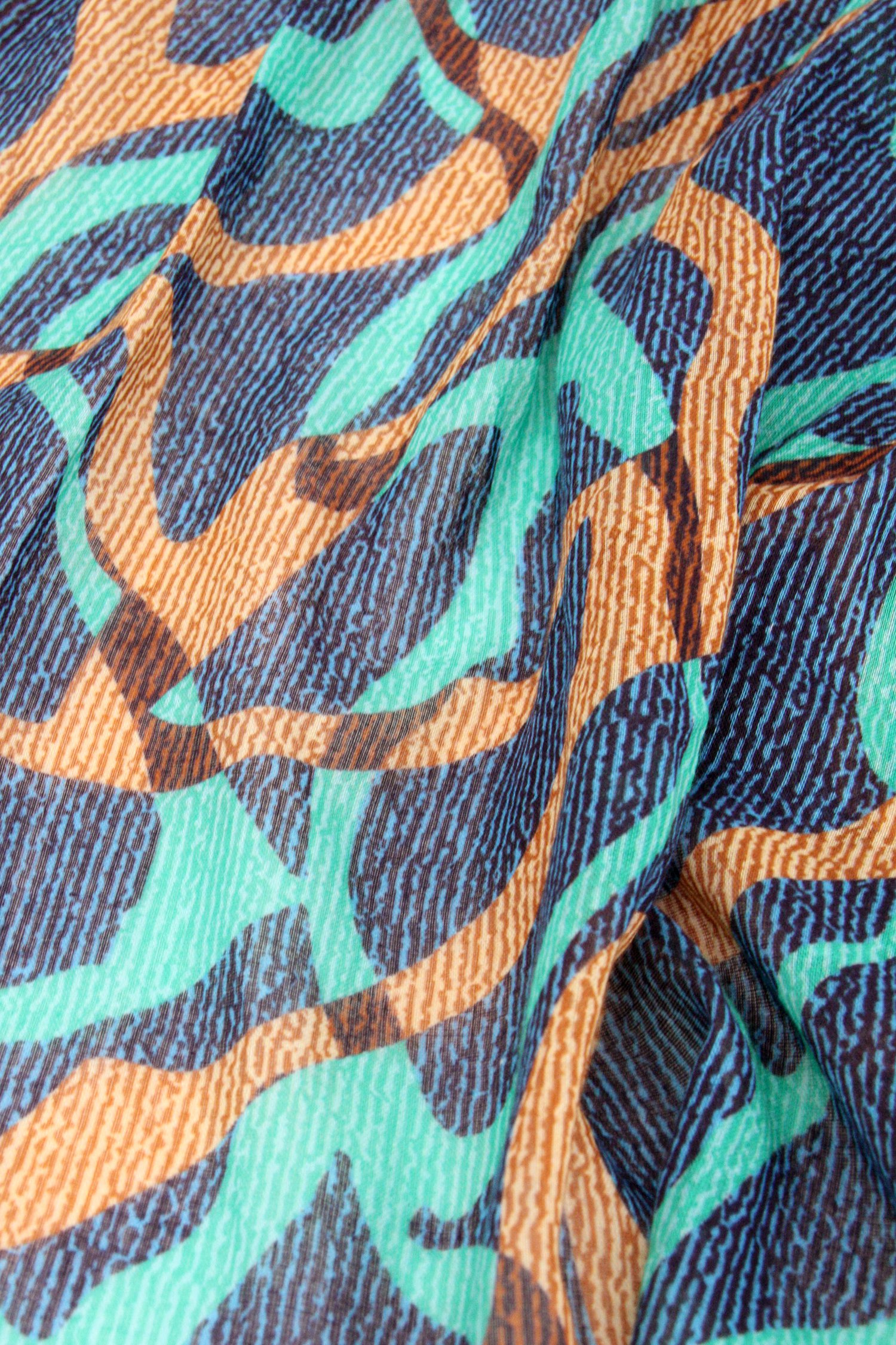 Fijn sjaaltje met aqua print van Libelle voor Dames