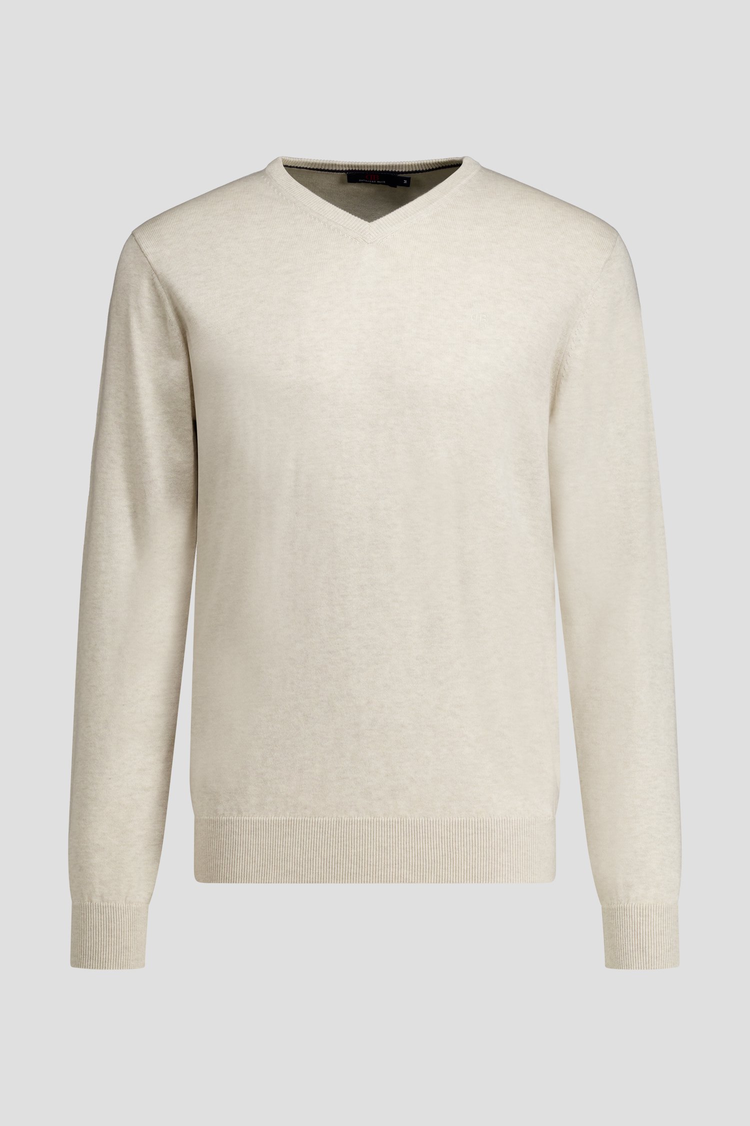 Productfoto 2 van Fijne beige trui met V-hals door Dansaert Blue voor Heren