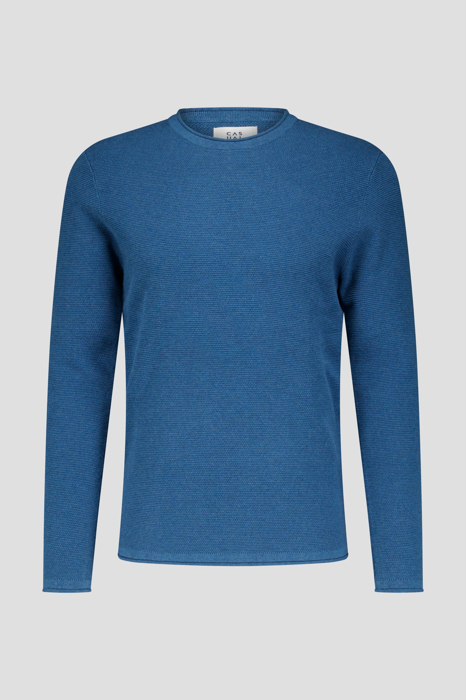 Fijne blauwe trui met structuur van Casual Five voor Heren