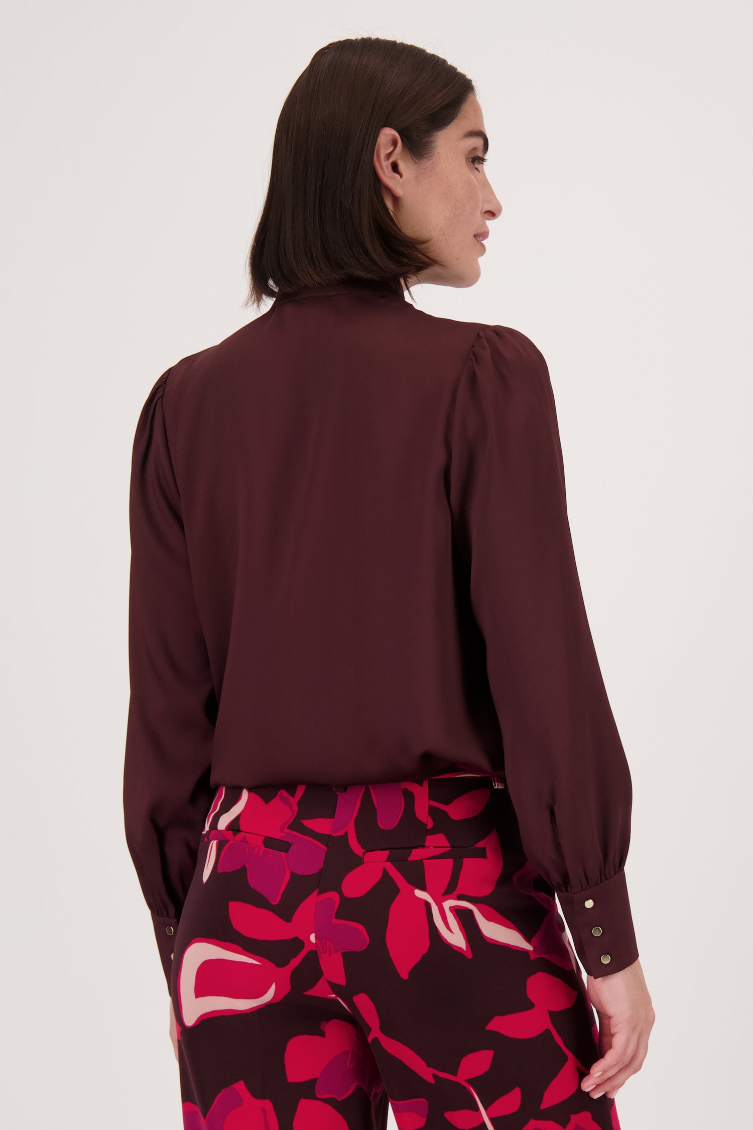Fijne blouse in donker burgundy van D'Auvry voor Dames