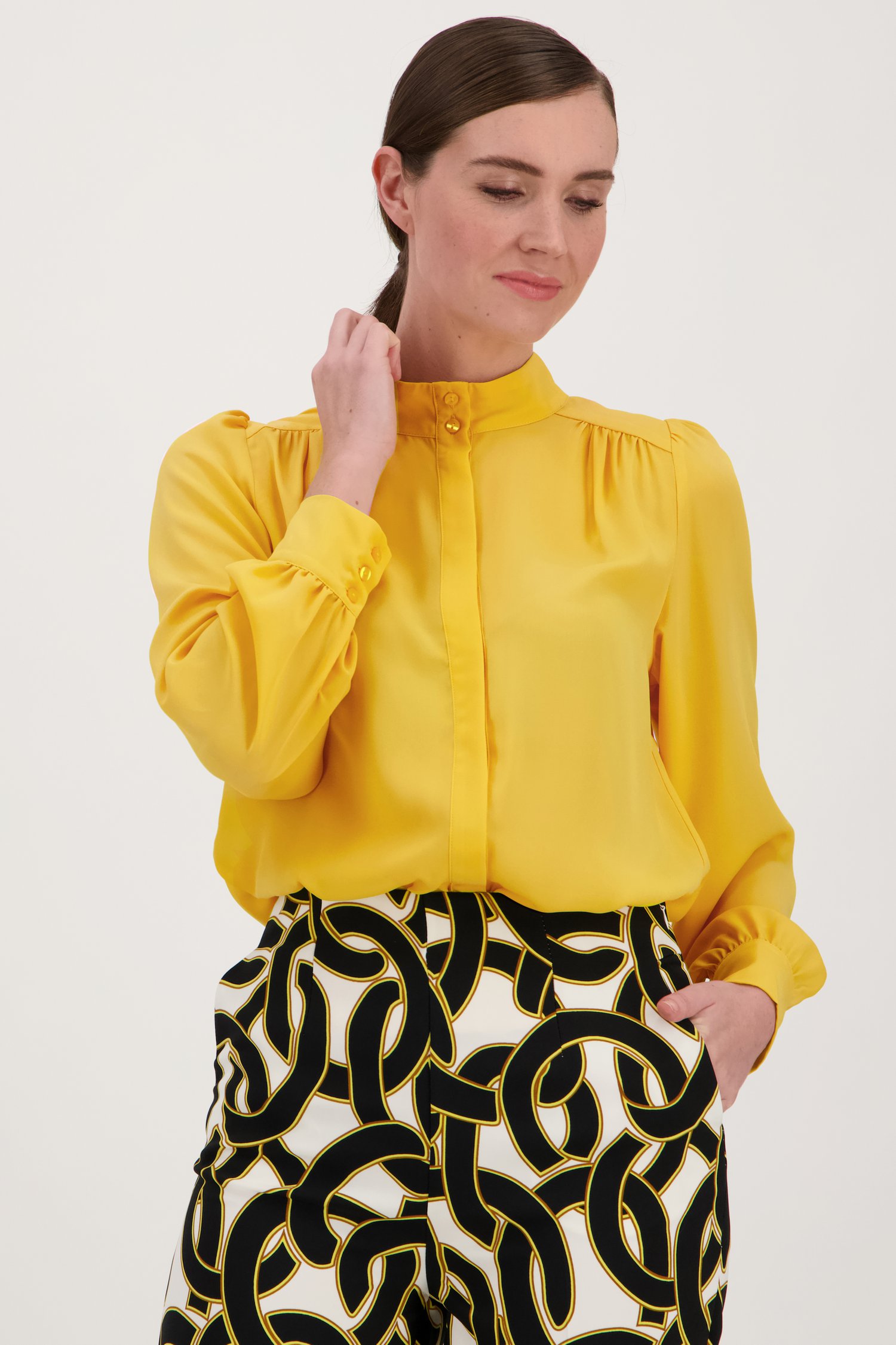 Fijne gele blouse van D'Auvry voor Dames