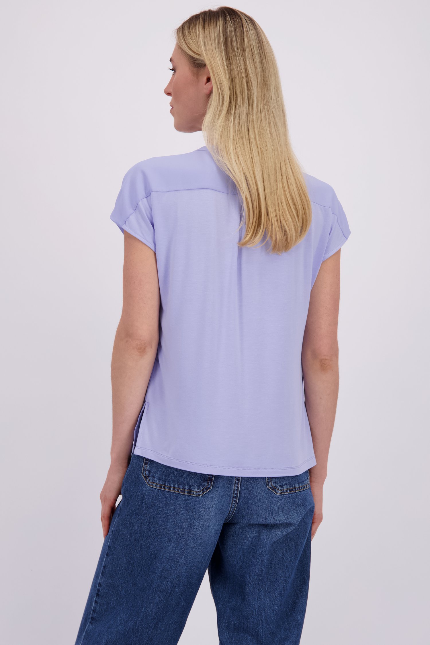 Achterkant van Fijne lichtblauwe blouse door Liberty Island voor Dames