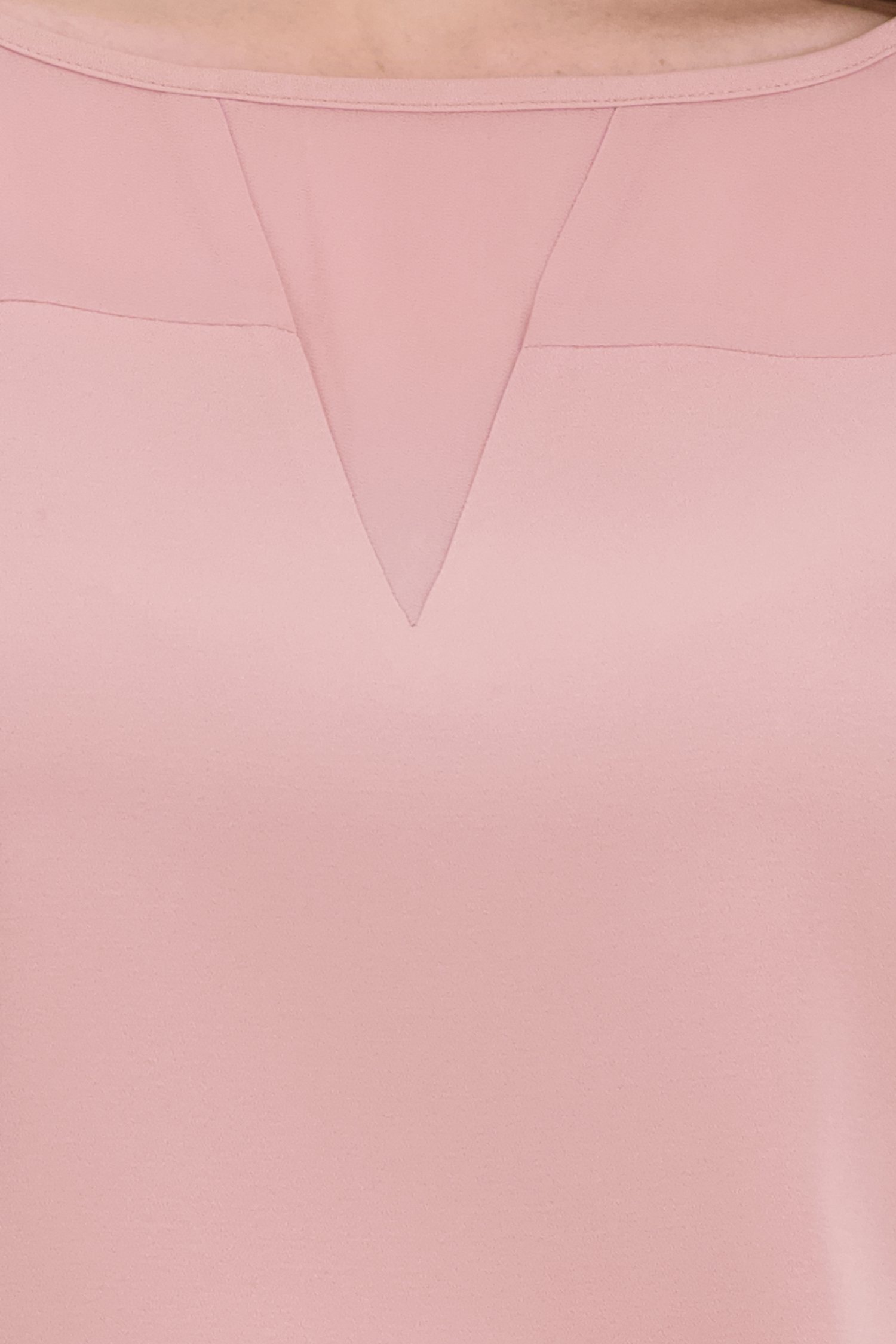 Fijne roze blouse met korte mouwen  van D'Auvry voor Dames