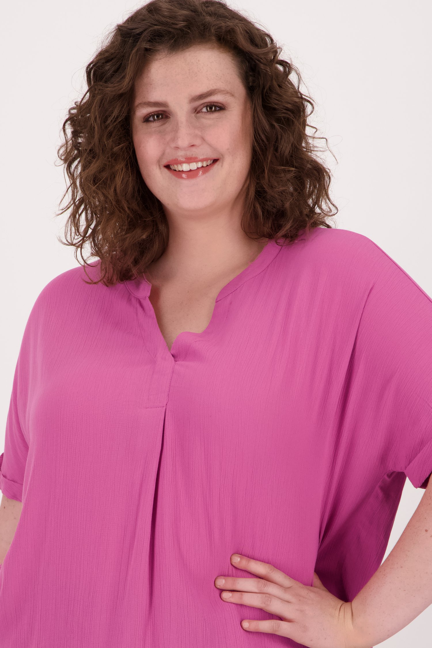 Fijne roze blouse van Only Carmakoma voor Dames