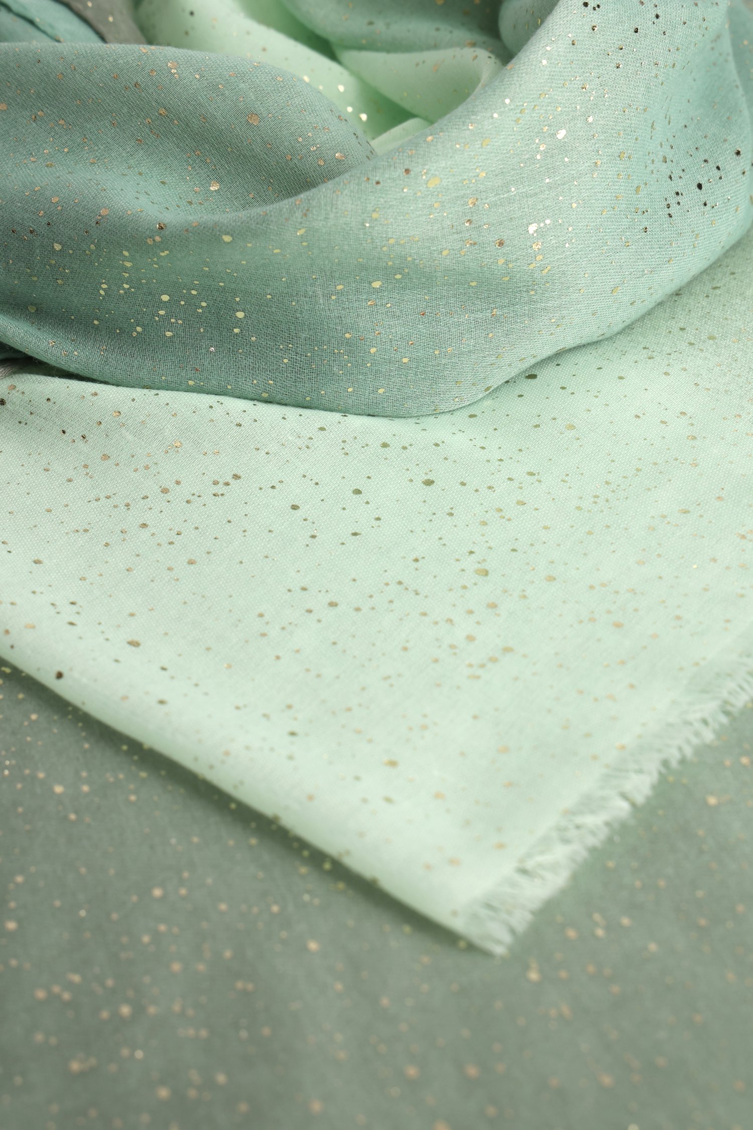Fin foulard vert clair avec des paillettes dorées de Liberty Island pour Femmes