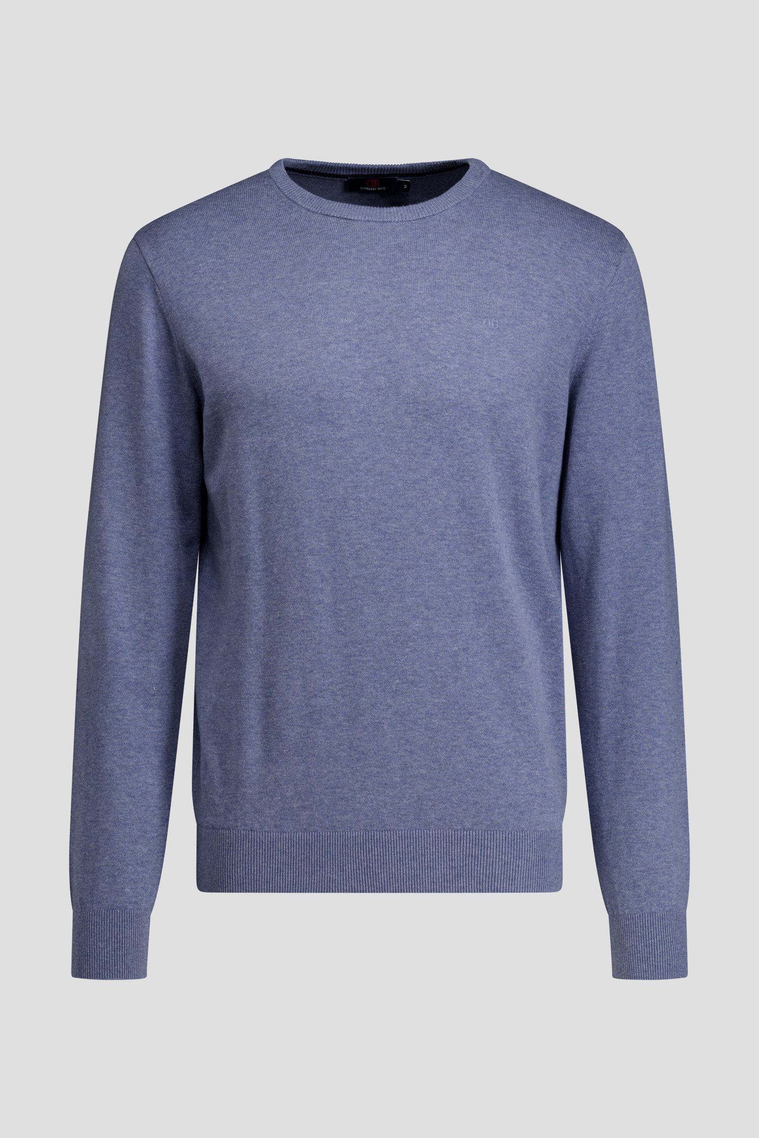 Photo produit 2 de Fin pull bleu à col rond de Dansaert Blue pour Hommes