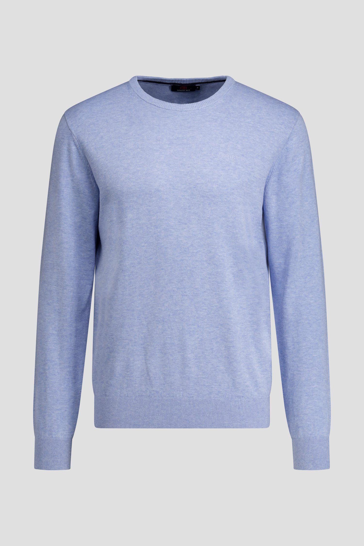 Photo produit 2 de Fin pull bleu clair à col rond de Dansaert Blue pour Hommes