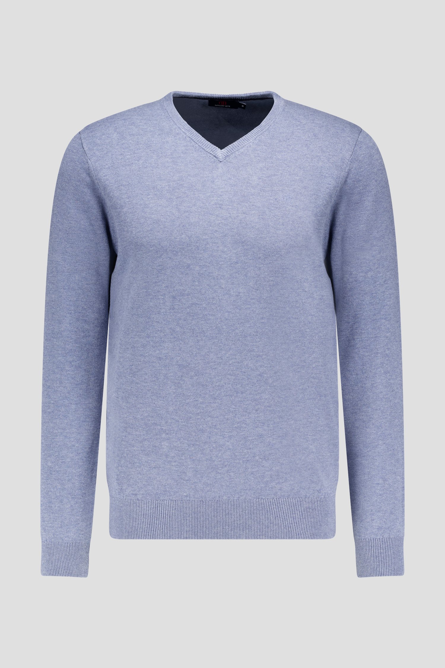 Photo produit 1 de Fin pull gris-bleu à col en V  de Dansaert Blue pour Hommes