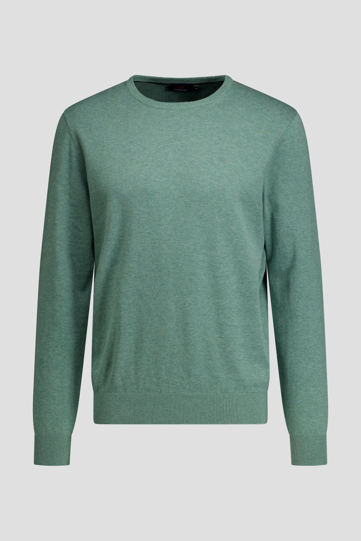 Photo produit 2 de Fin pull vert à col rond de Dansaert Blue pour Hommes