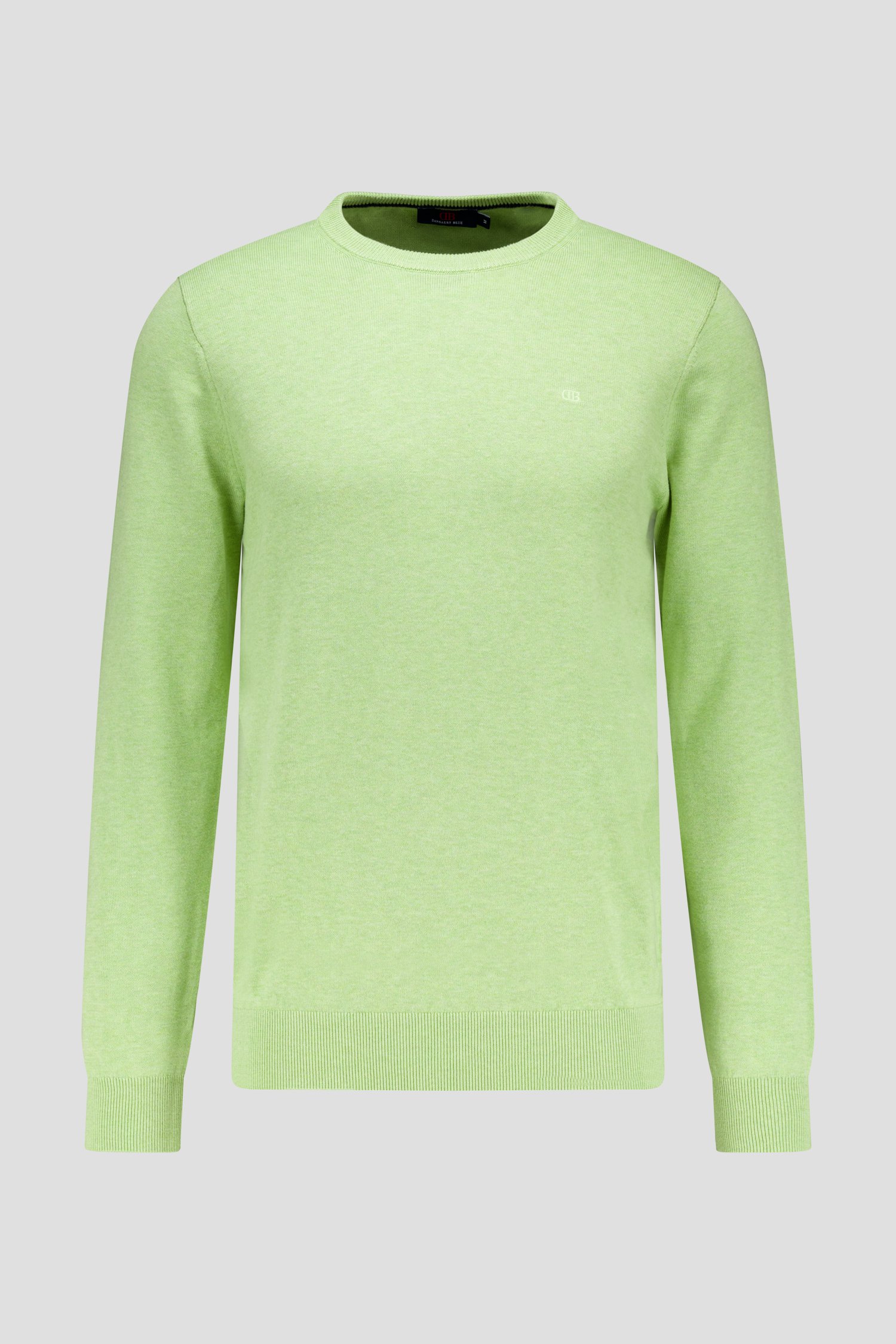 Photo produit 1 de Fin pull vert vif à col rond de Dansaert Blue pour Hommes