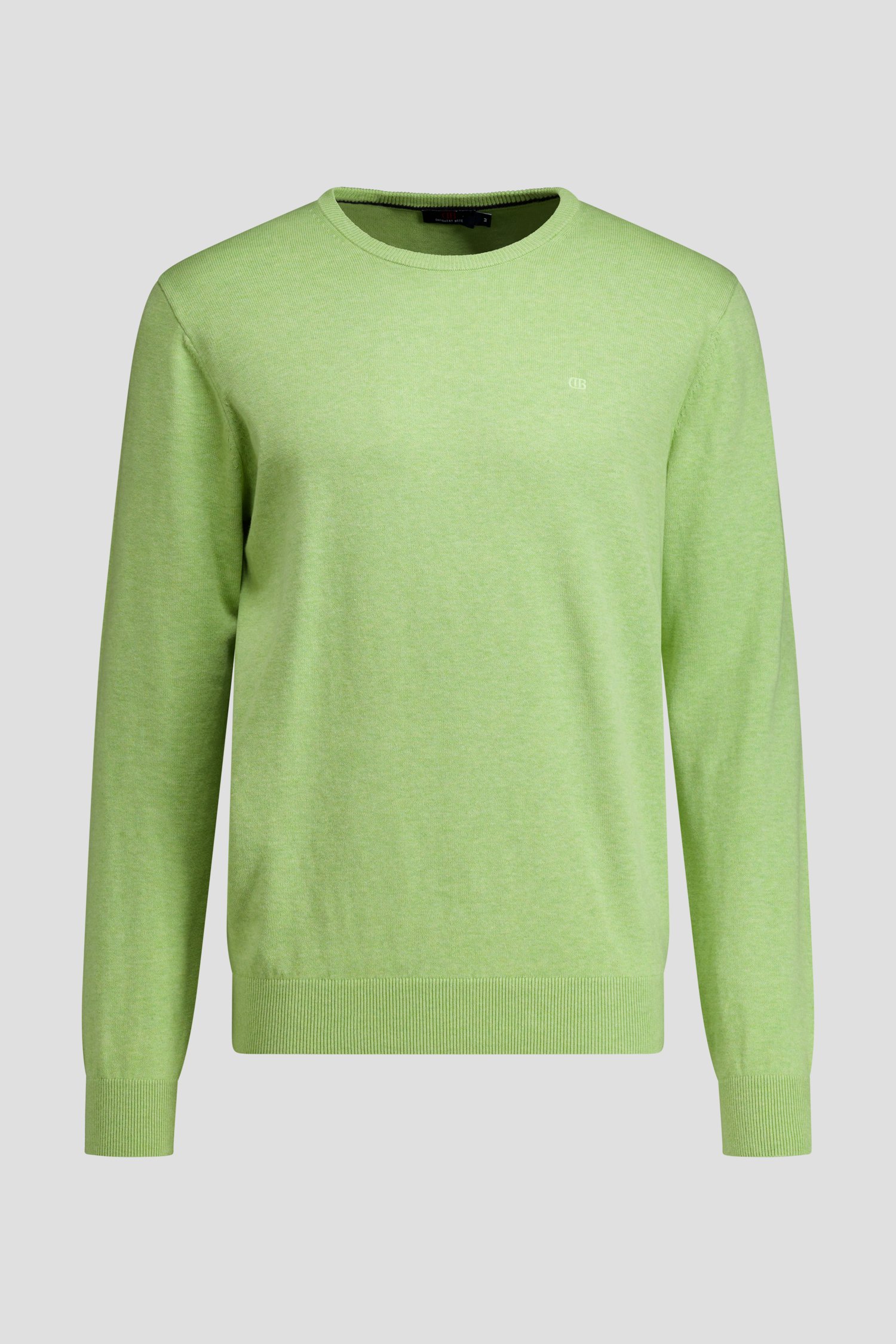 Photo produit 2 de Fin pull vert vif à col rond de Dansaert Blue pour Hommes