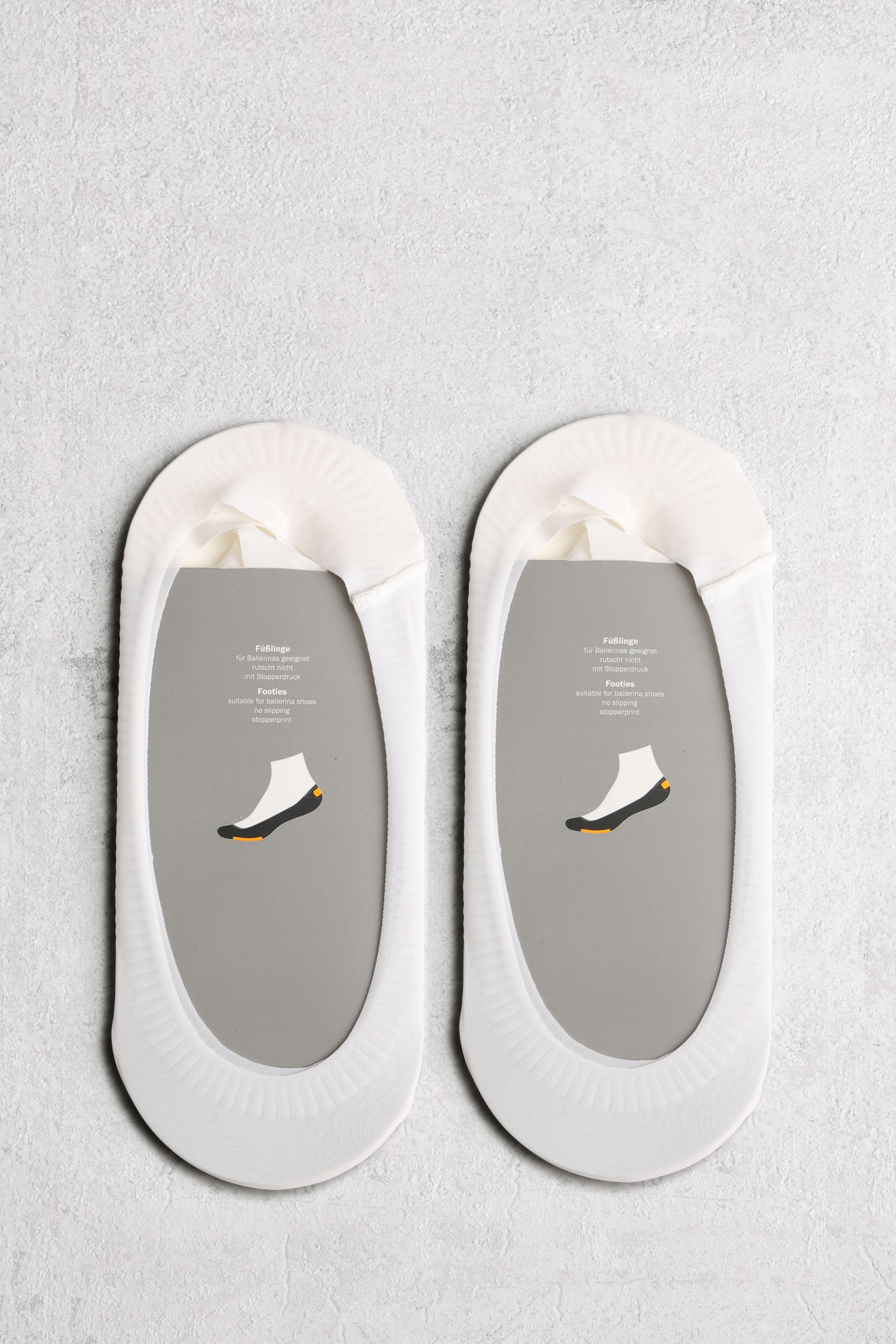 Le devant de Footies blancs - 2 paires de Camano pour Femmes