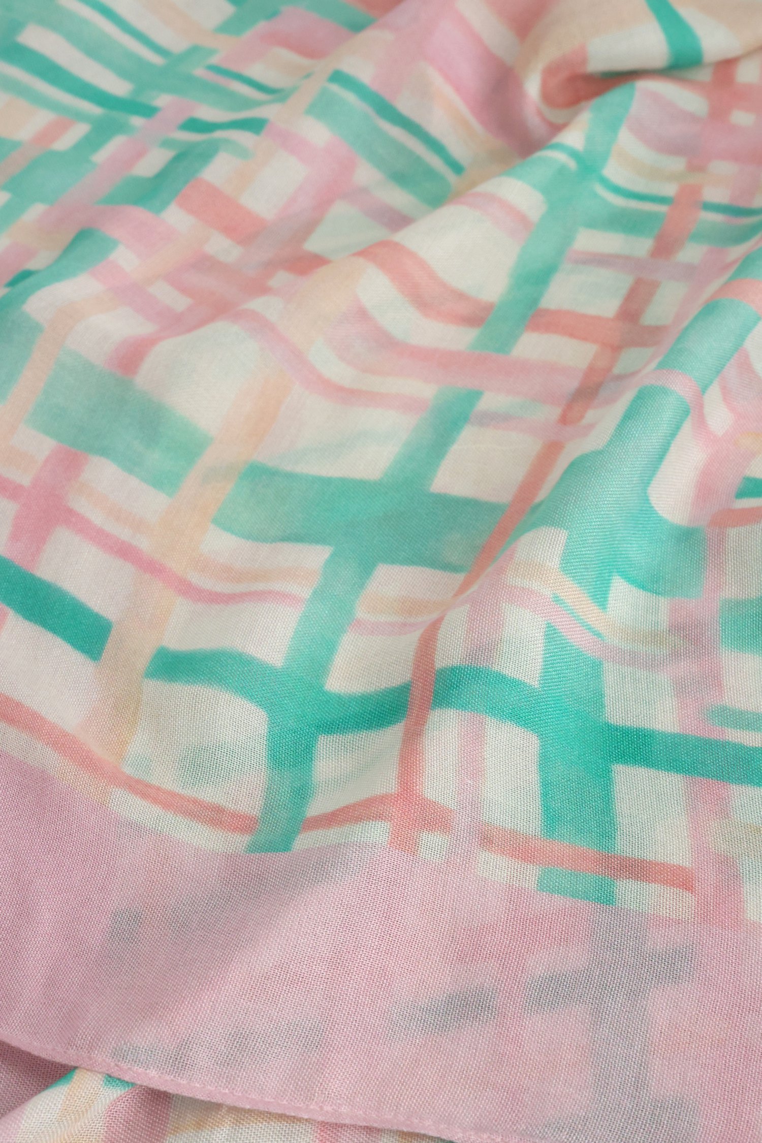 Photo produit 1 de Foulard à motif à carreaux pastel de Libelle pour Femmes