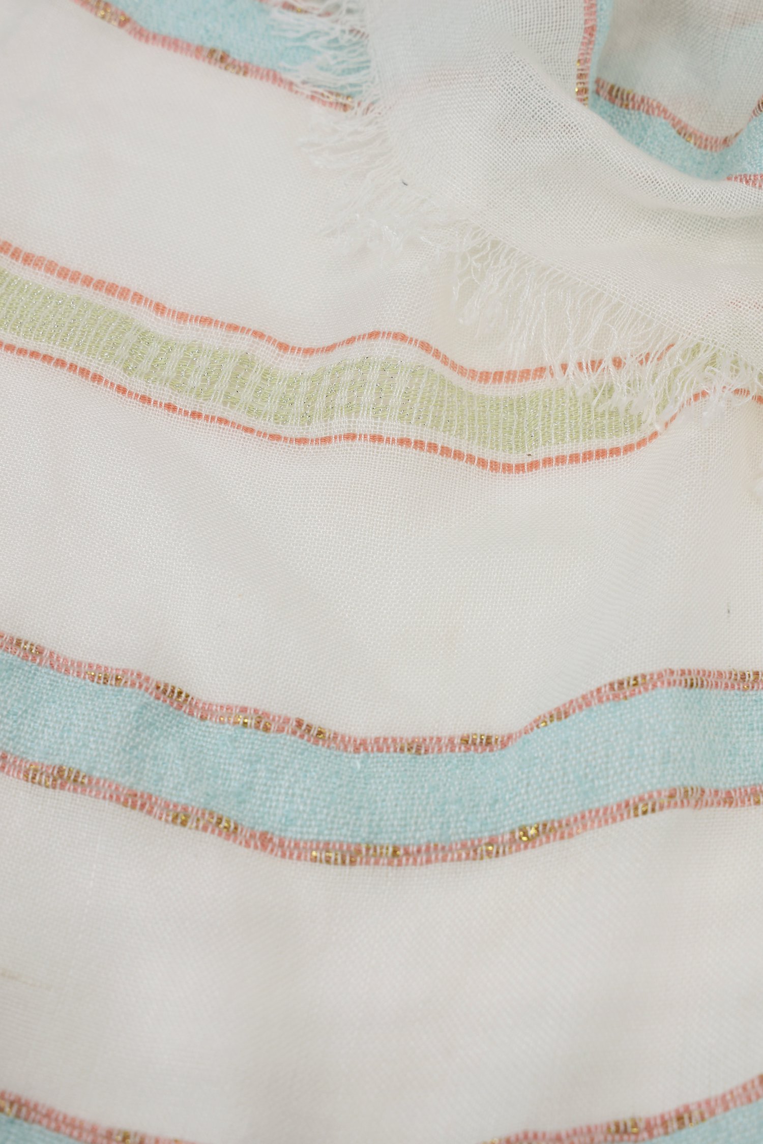 Foulard blanc à motifs rayés de Liberty Island pour Femmes