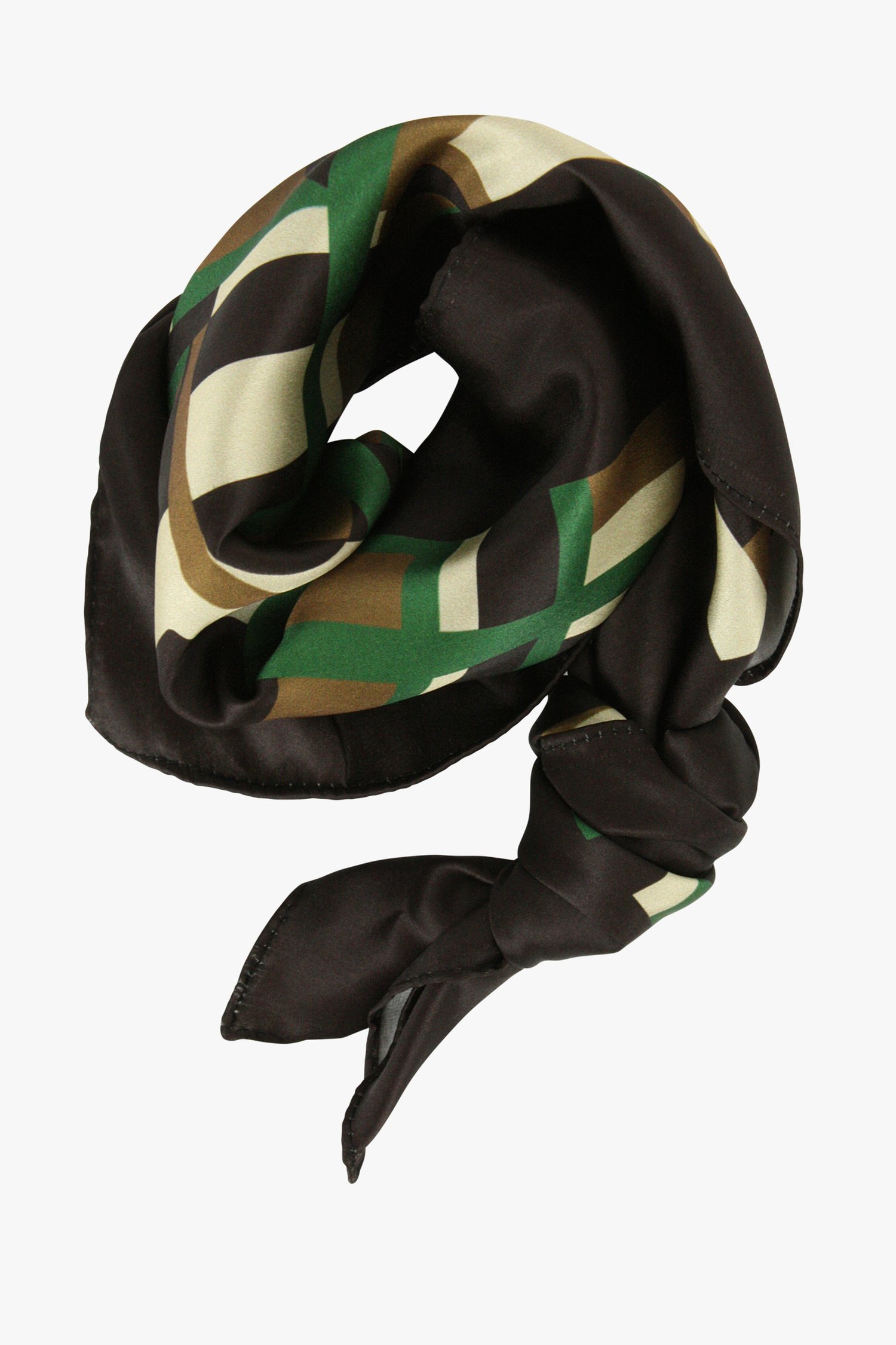 Foulard fin à imprimé brun-vert de Liberty Island pour Femmes