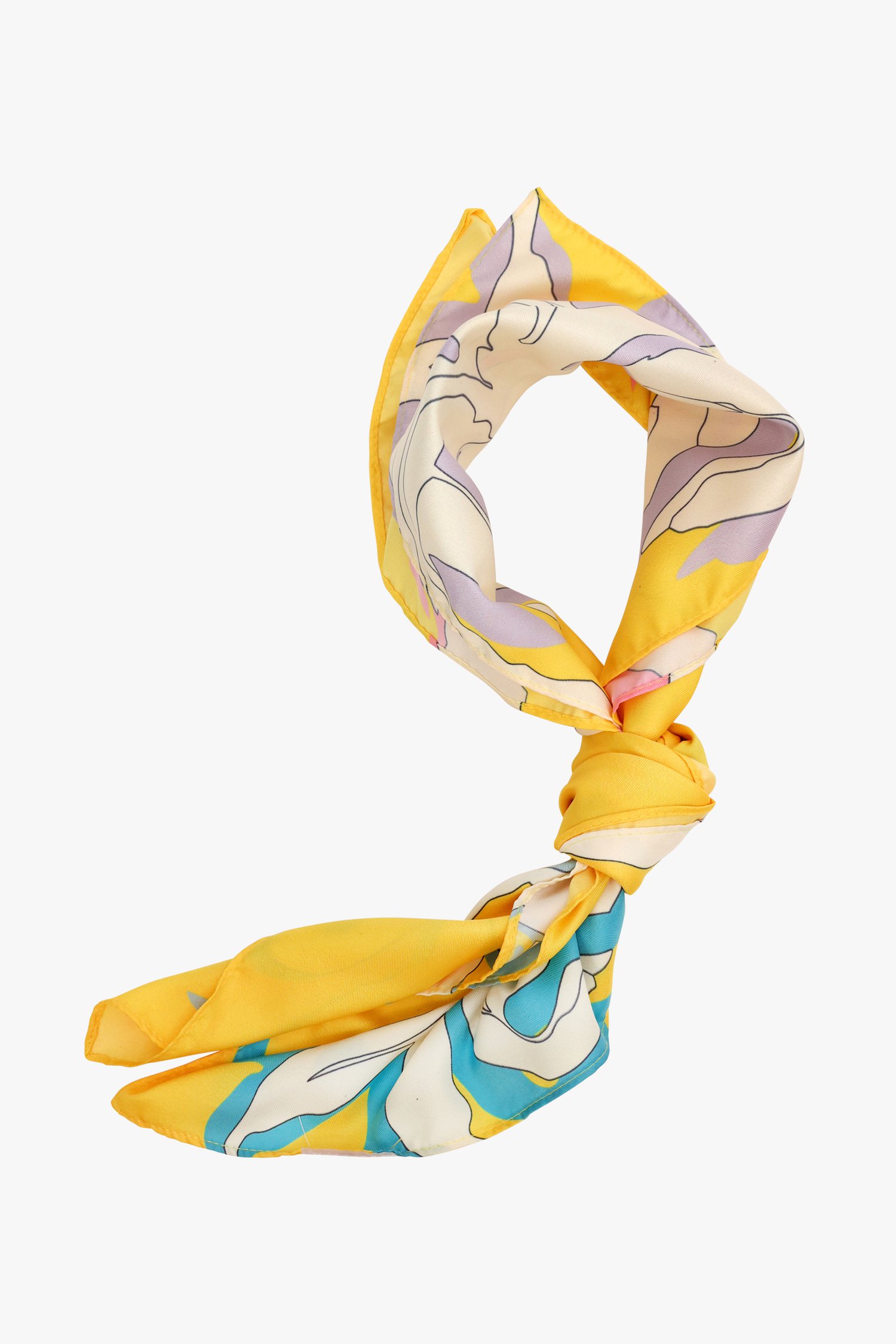 Foulard fin à l'imprimé floral graphique  de Liberty Island pour Femmes