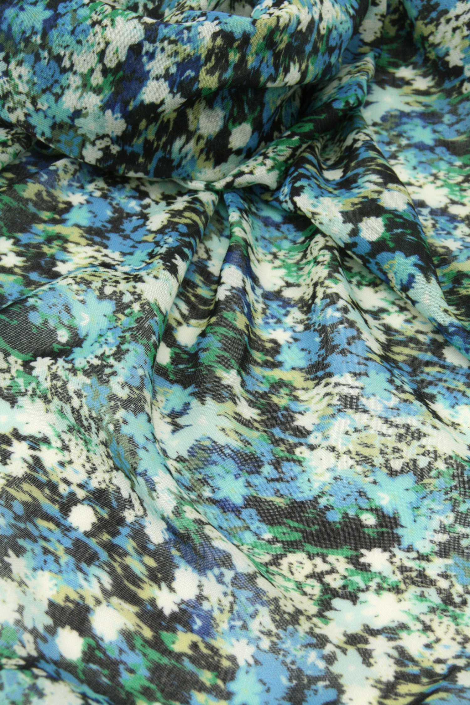 Foulard fin imprimé dans les tons verts et bleus de Liberty Island pour Femmes