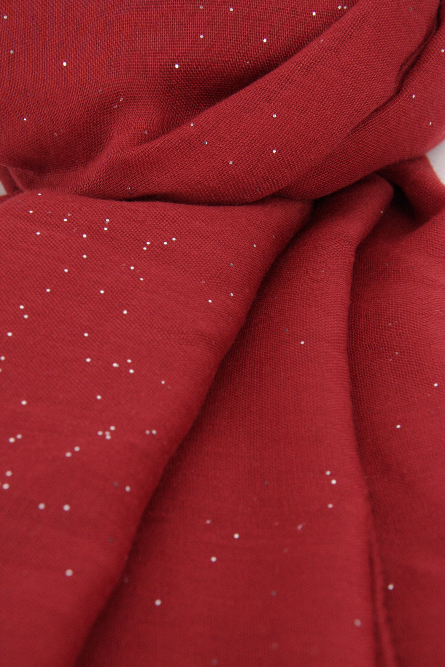 Foulard fin rouge avec paillettes de Liberty Island pour Femmes