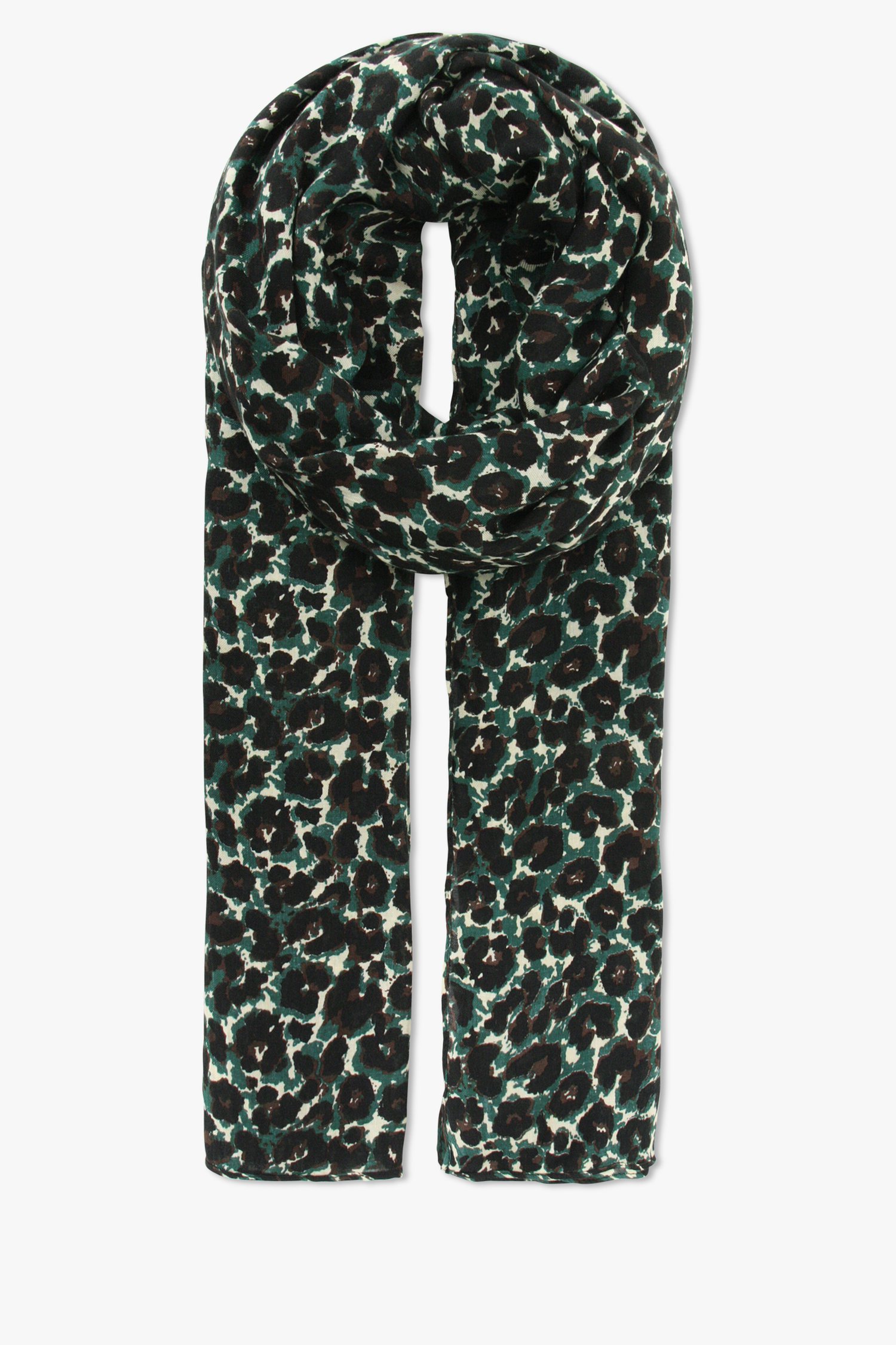 Foulard vert à imprimé animalier	 de Liberty Island pour Femmes