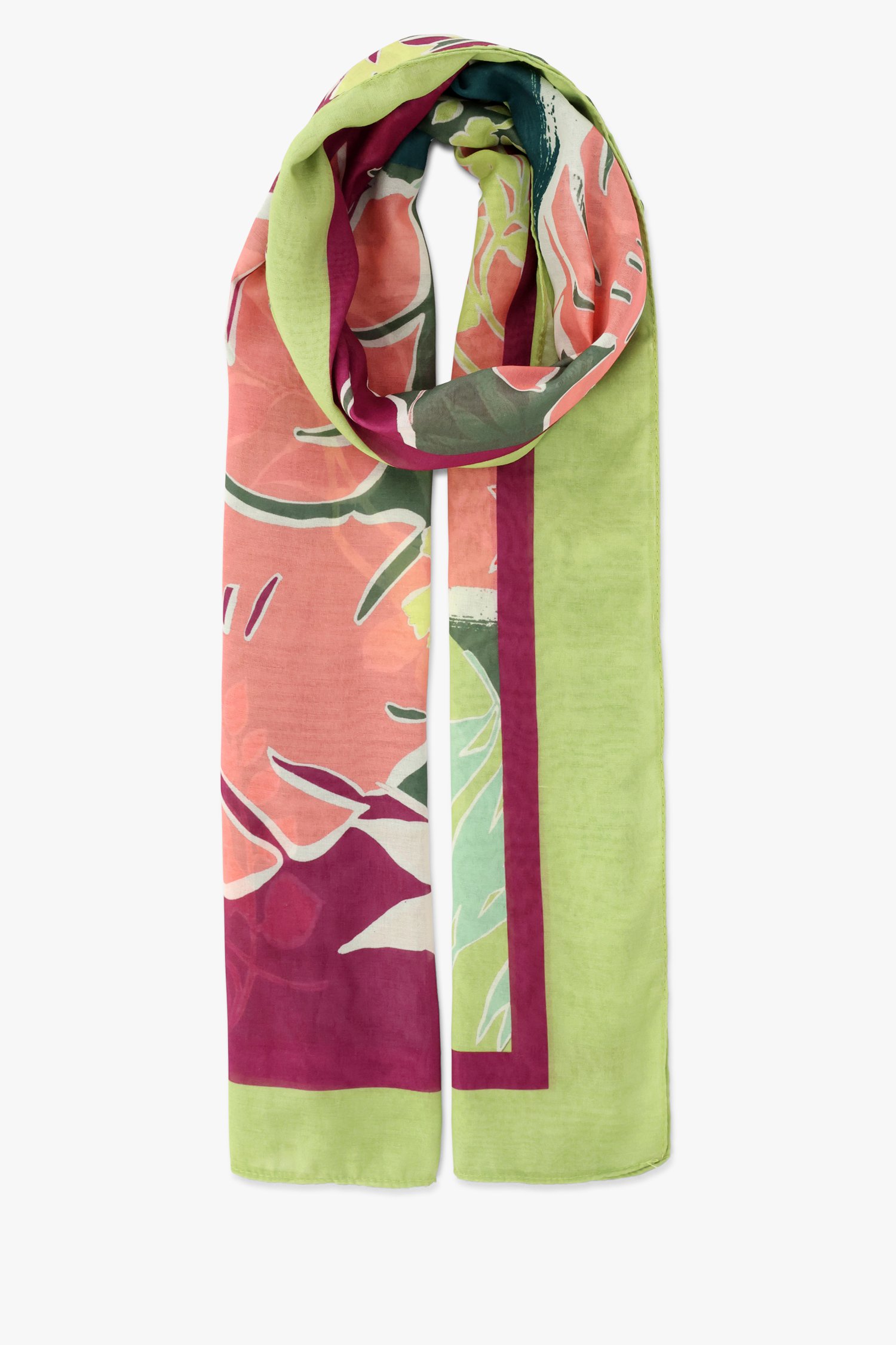Foulard vert-rose  de Libelle pour Femmes