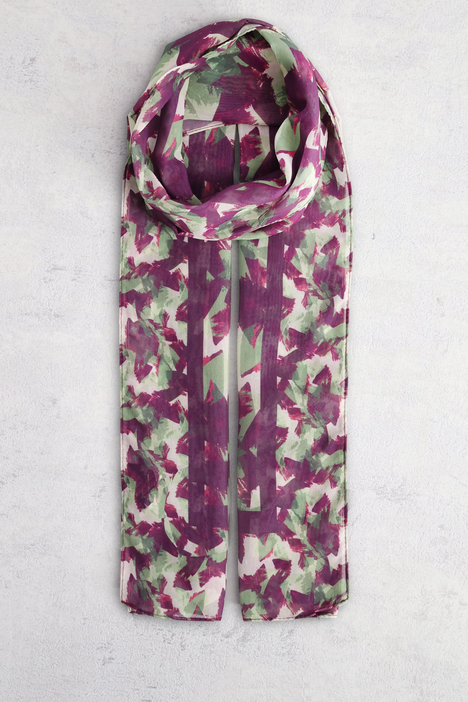 Foulard violet-vert pour femmes de Claude Arielle pour Femmes
