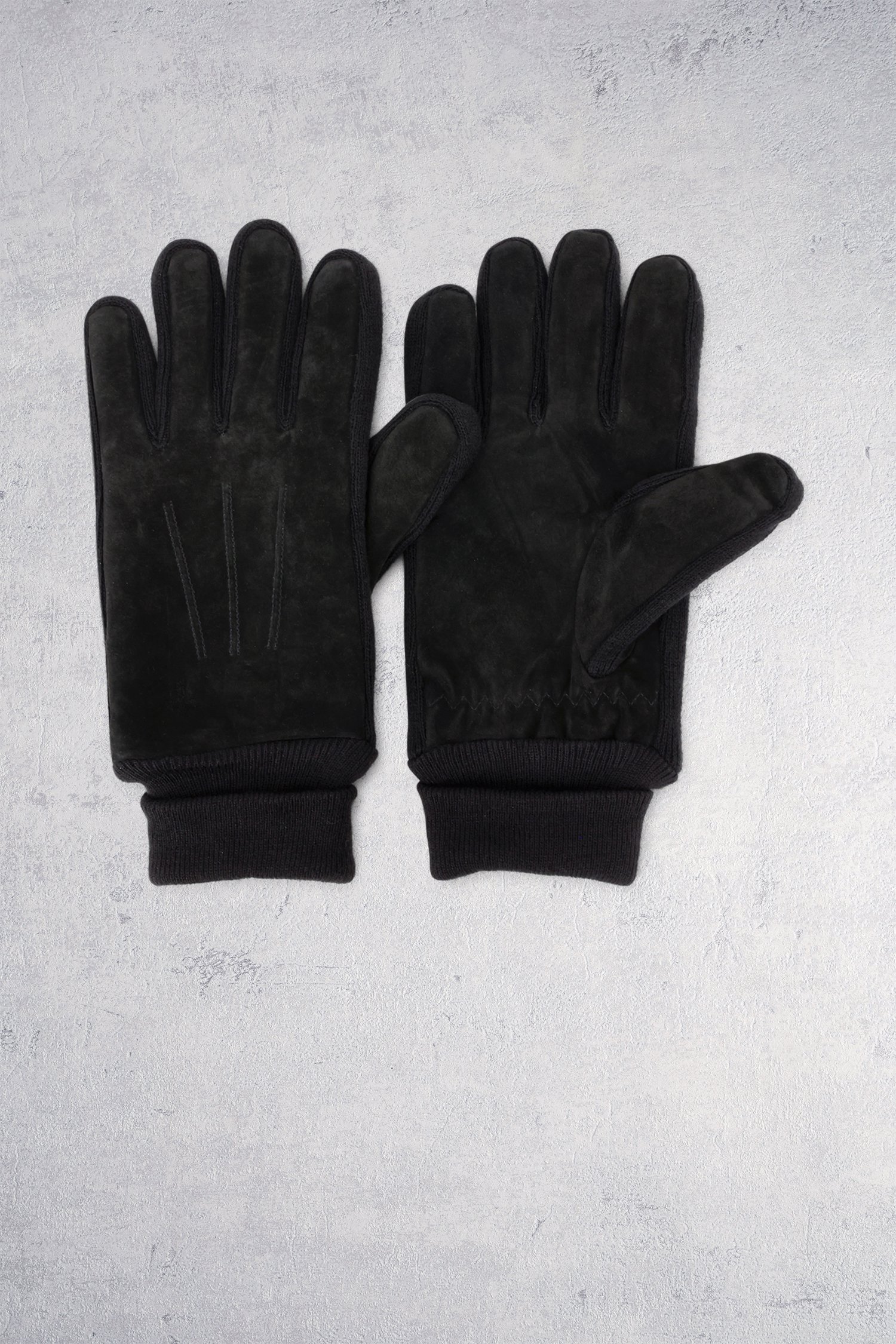 Photo produit 3 de Gants noirs avec accent d'aspect daim de Liberty Island pour Hommes