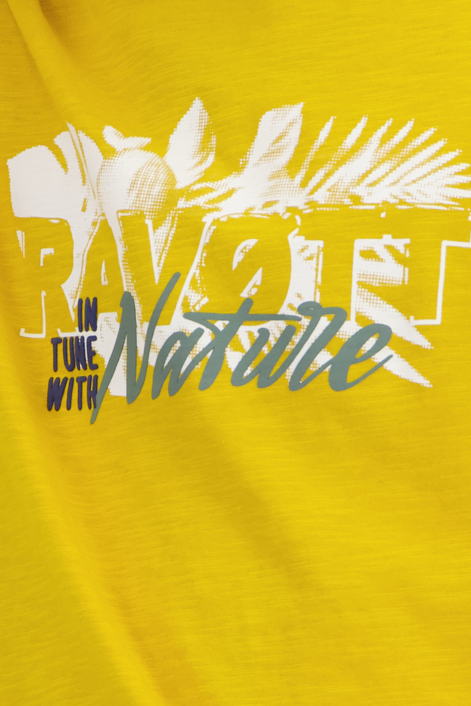 Geel T-shirt met opdruk van Ravøtt voor Heren