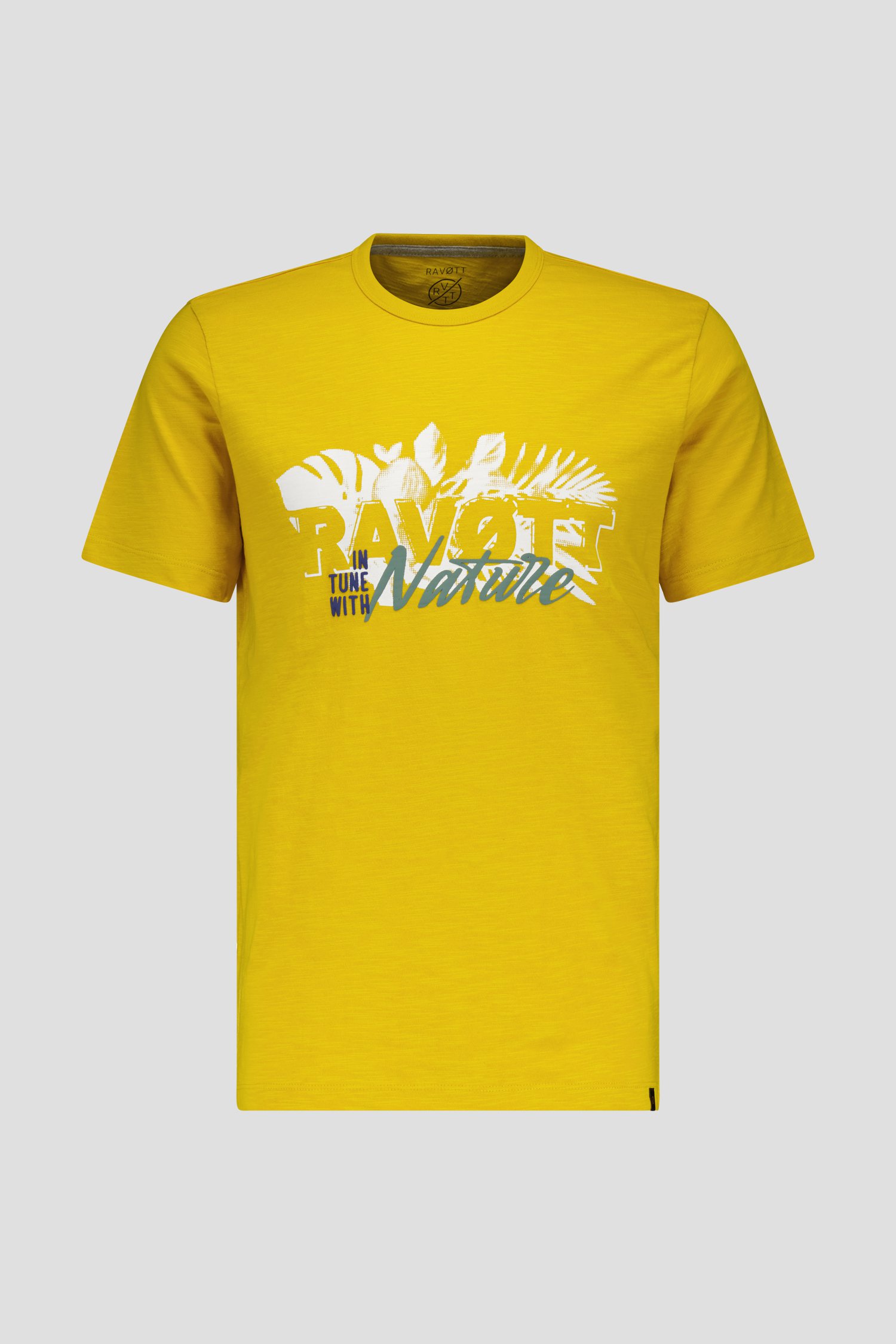 Geel T-shirt met opdruk van Ravøtt voor Heren