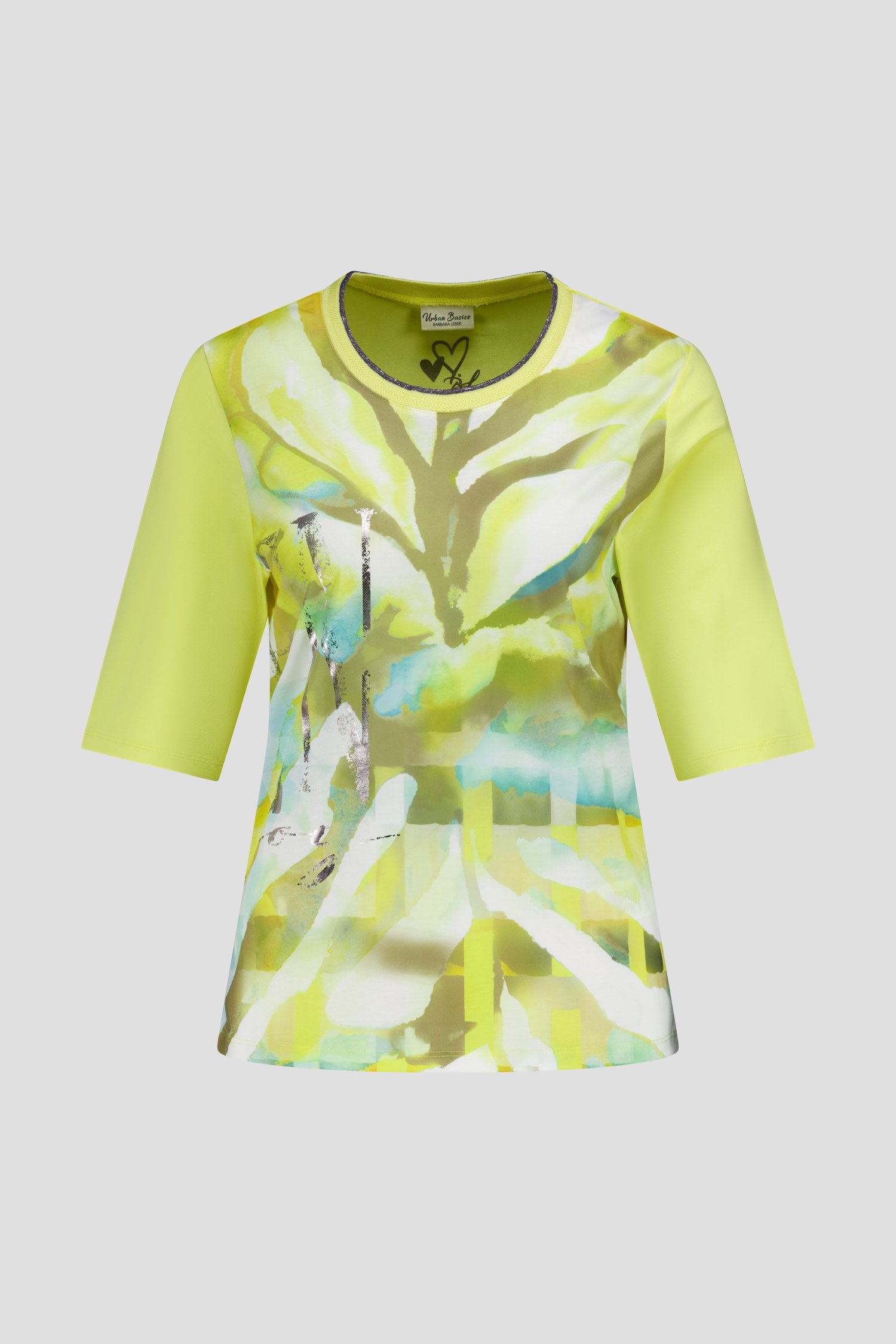 Geel T-shirt met print van Barbara Lebek voor Dames
