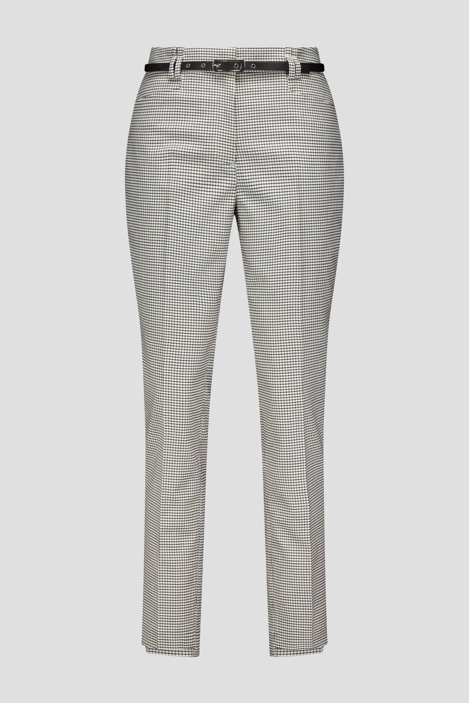 Geklede broek met zwart ruitjesmotief van More & More voor Dames