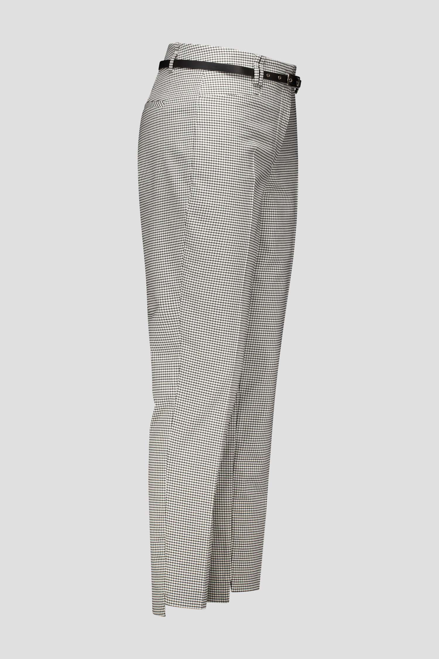 Geklede broek met zwart ruitjesmotief van More & More voor Dames