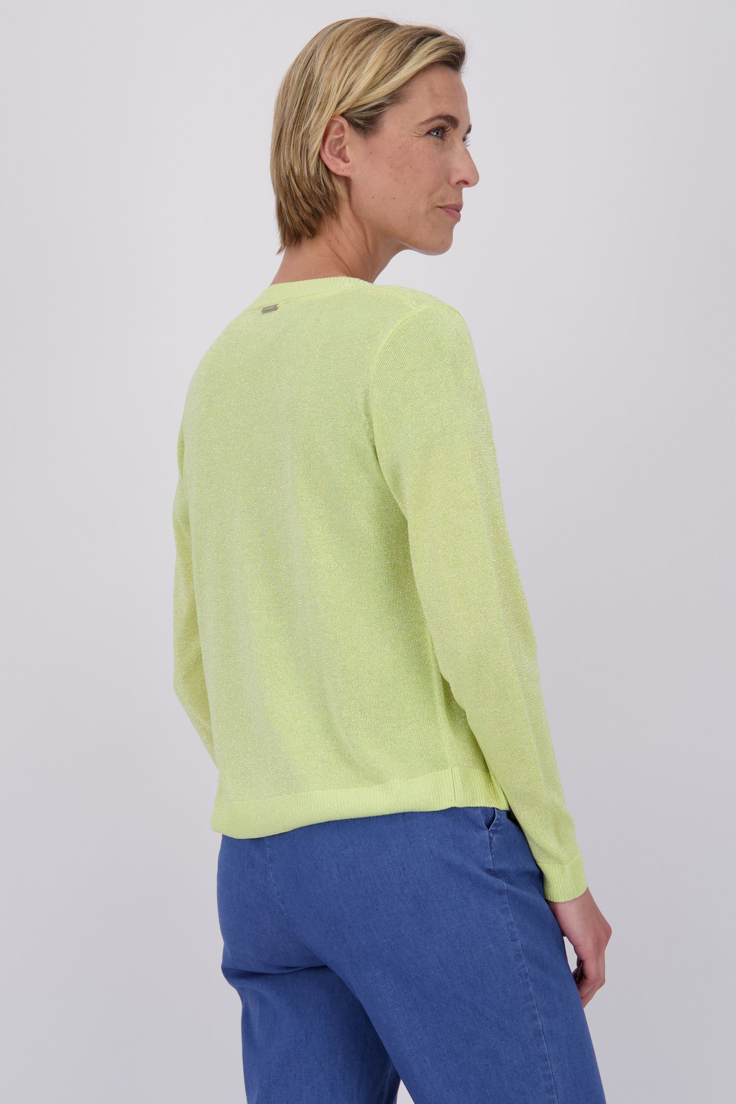 Gele cardigan met lurex van Claude Arielle voor Dames