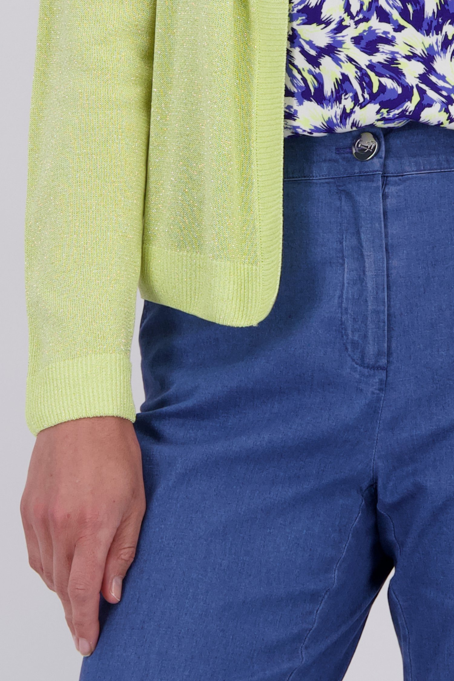 Gele cardigan met lurex van Claude Arielle voor Dames
