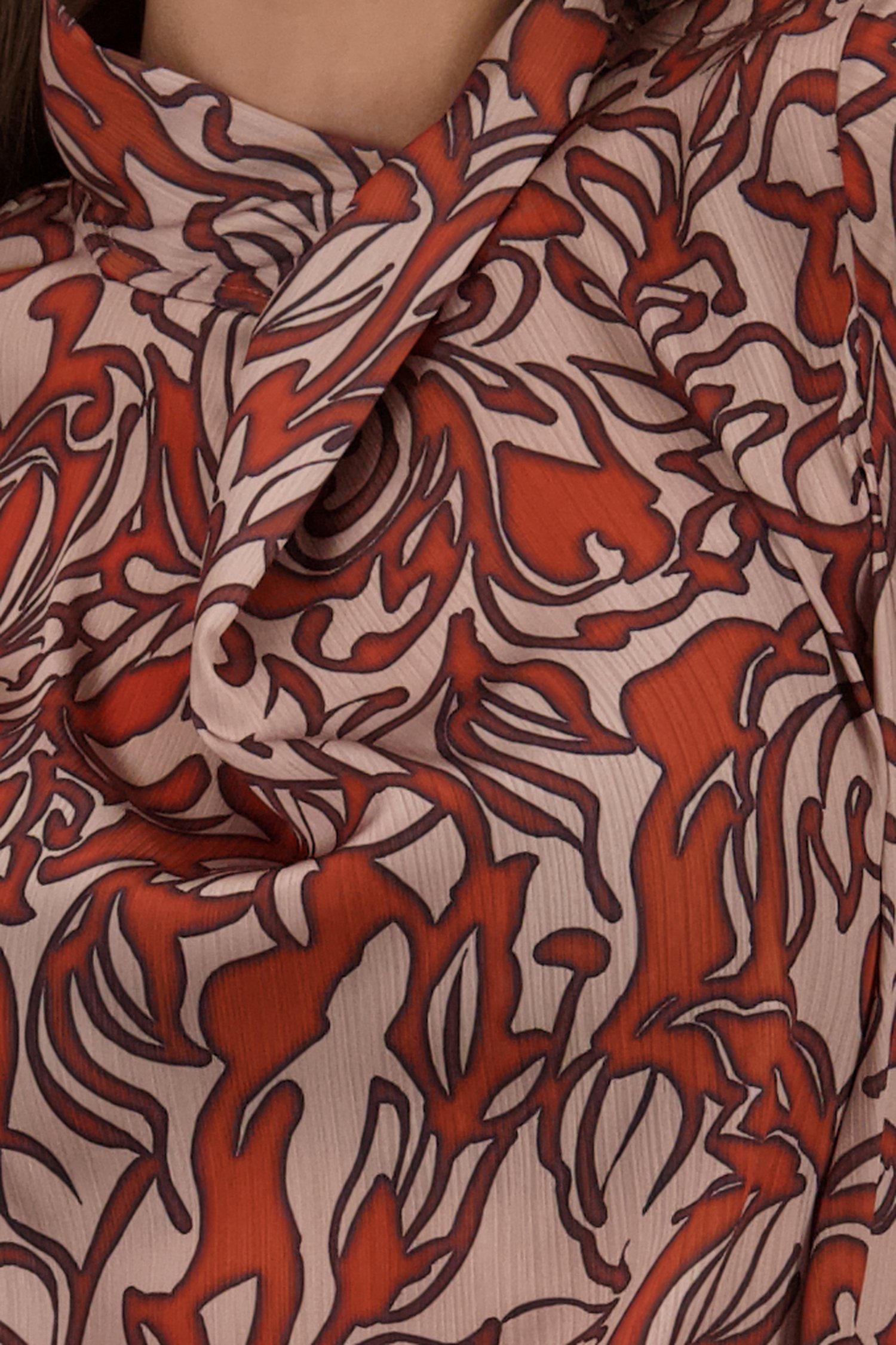 Geprinte blouse met satin look van D'Auvry voor Dames