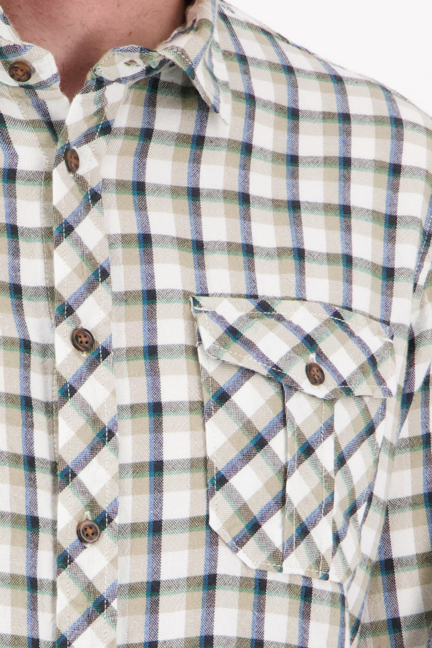 Geruit hemd in drie kleuren - regular fit van Ravøtt voor Heren