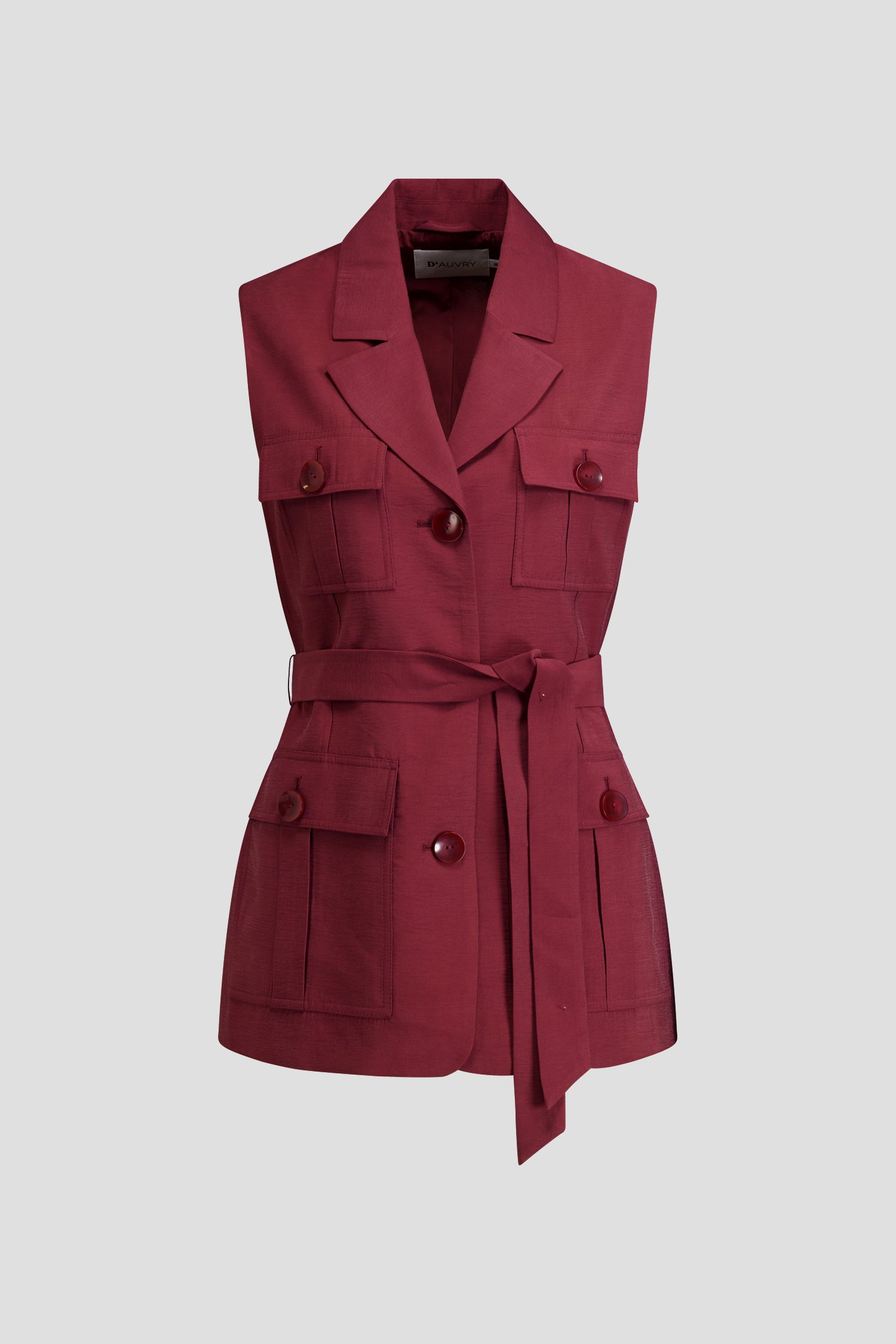 Photo produit 1 de Gilet bordeaux sans manches de D'Auvry pour Femmes