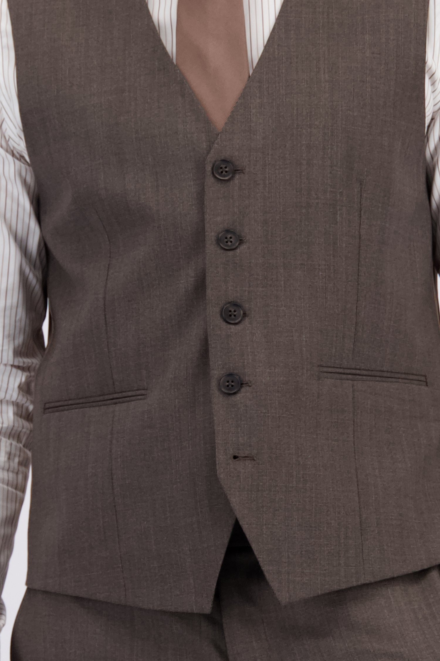 Détail de Gilet marron - slim fit  de Dansaert Black pour Hommes