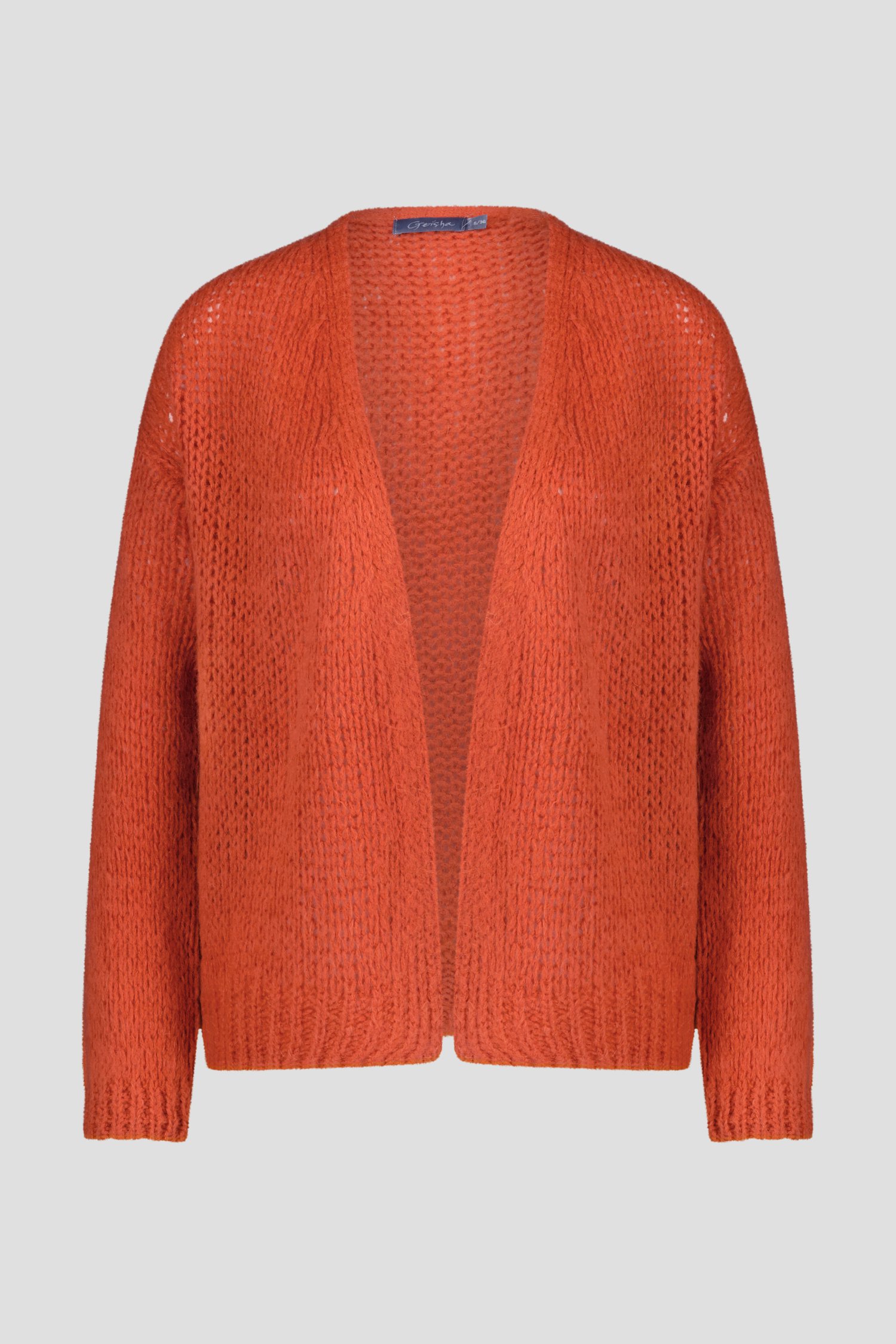 Gilet orange avec laine de Geisha pour Femmes